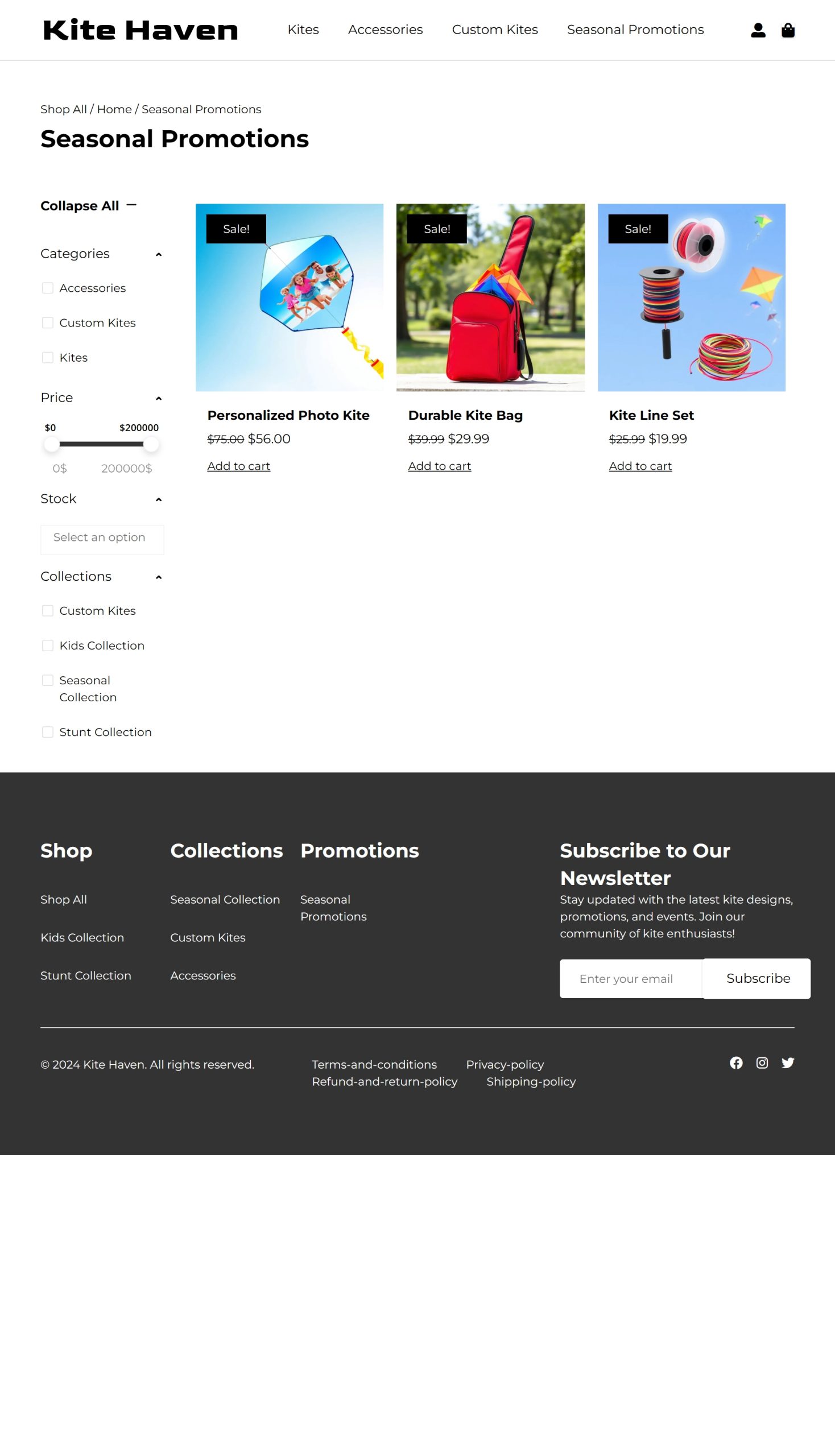 Seasonal Promotions