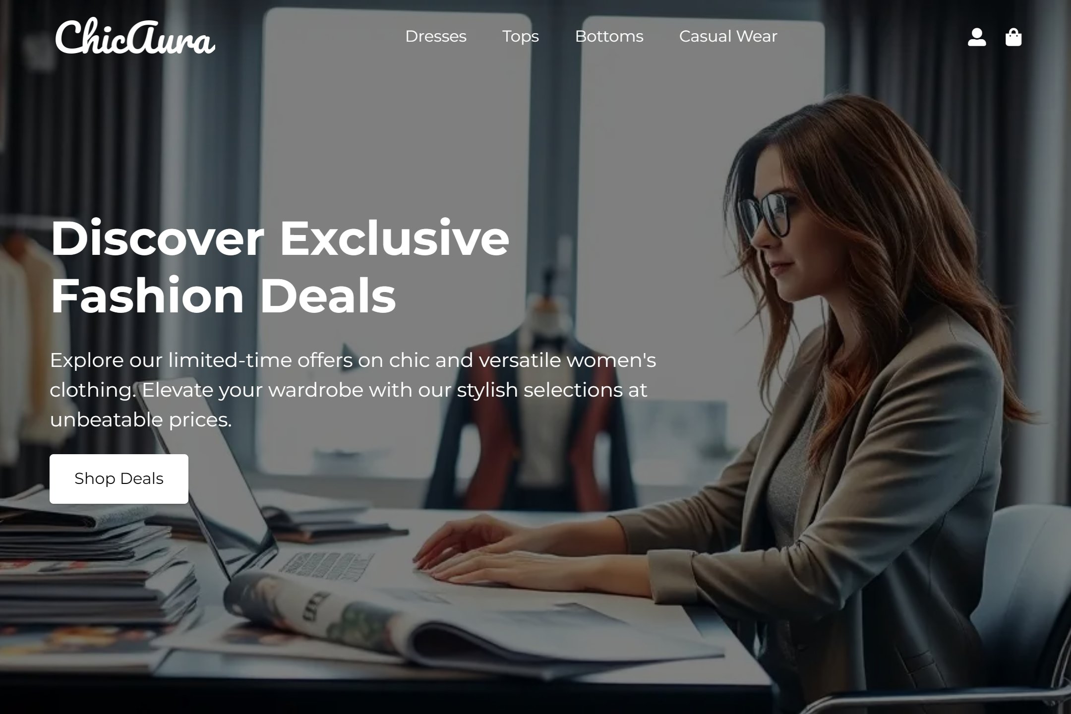 Ecommerce women’s clothing shop website template