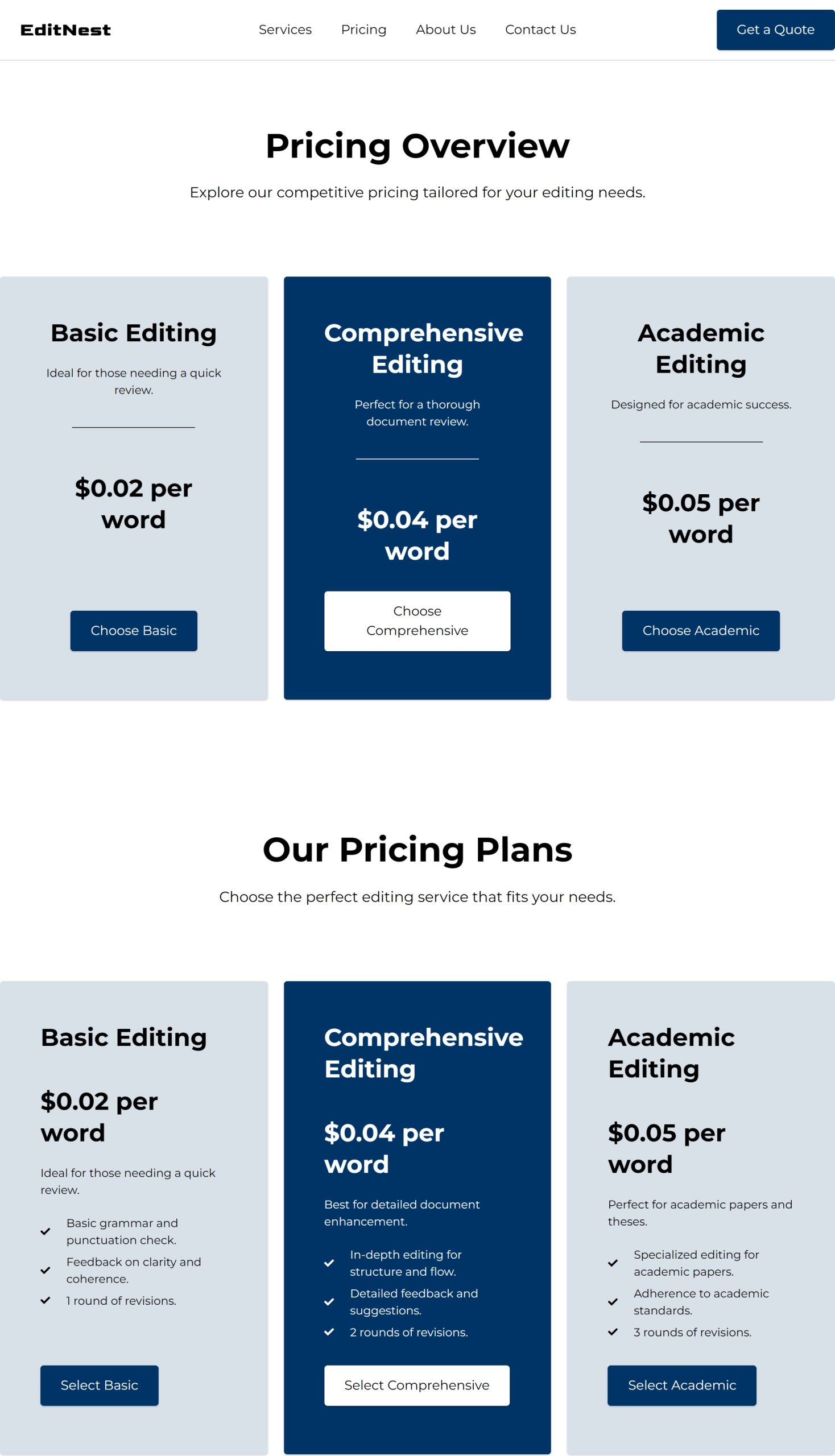 Pricing