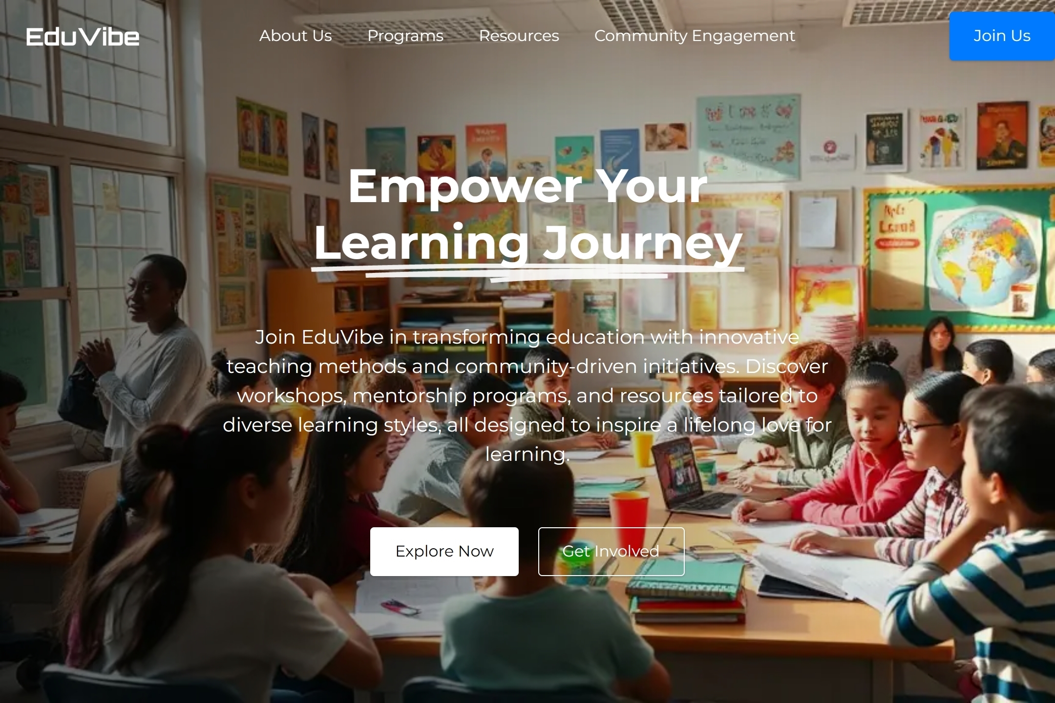Education movement website template