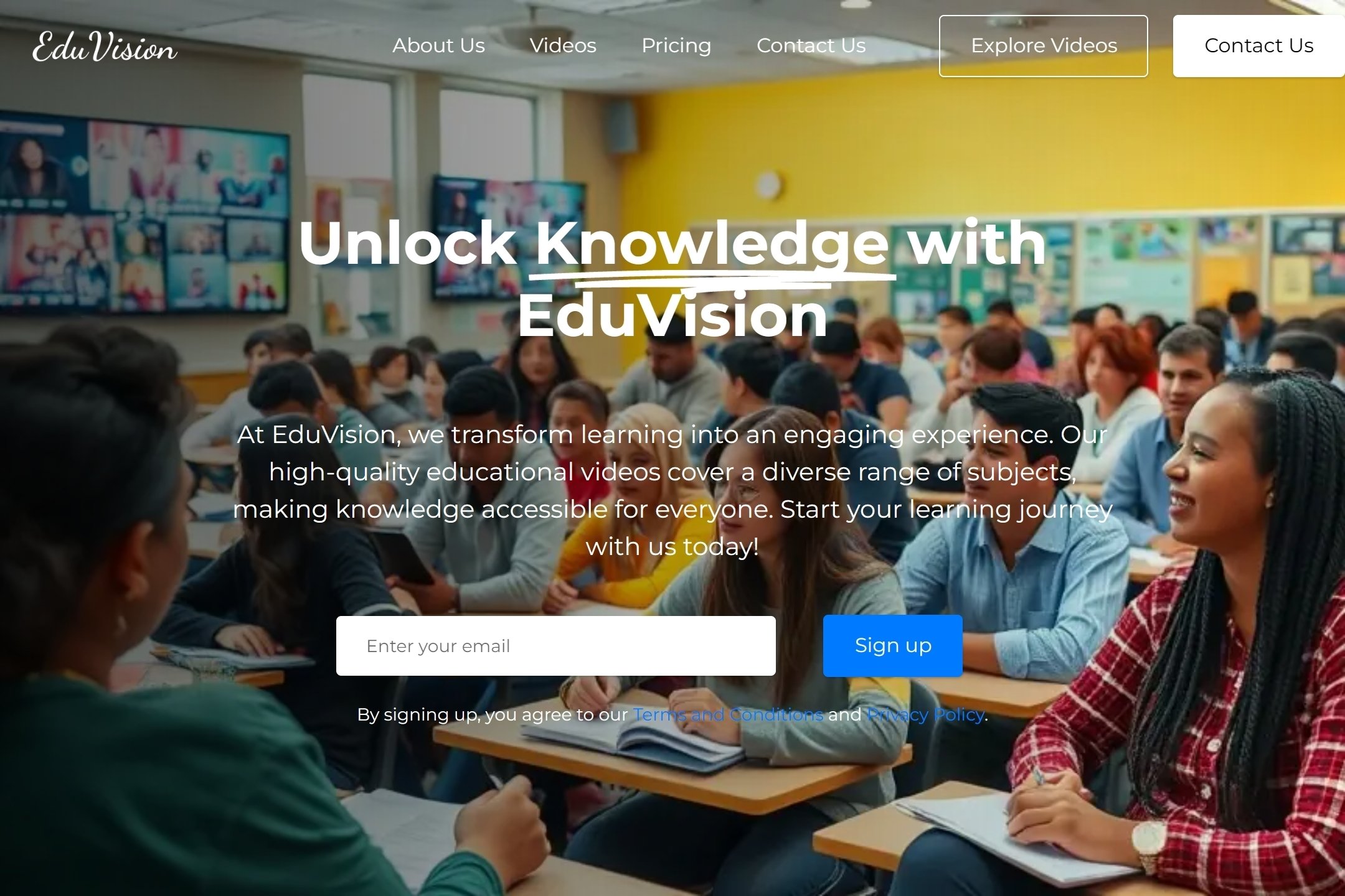 Educational videos website template