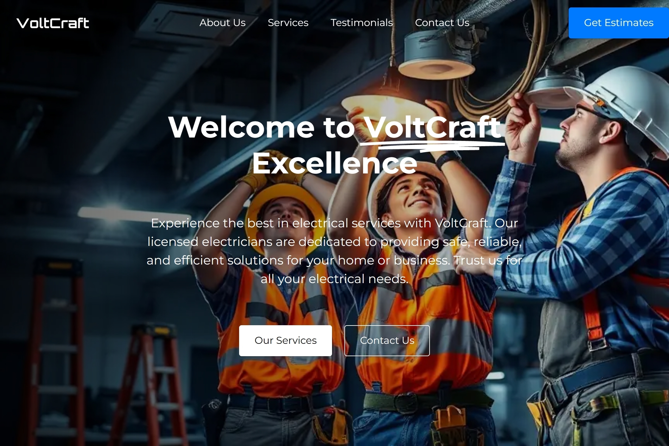 Electrician website template