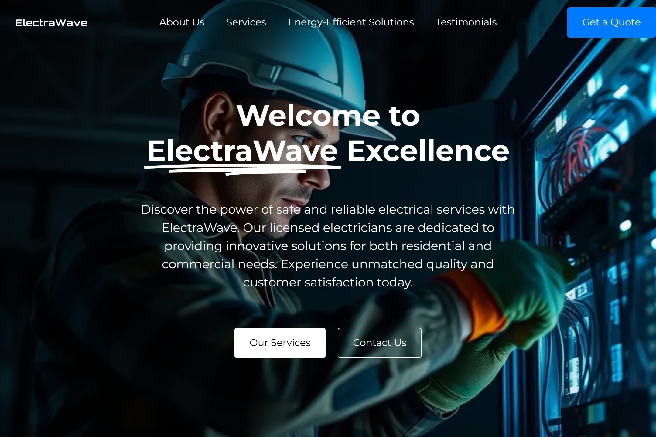 Electrics website template