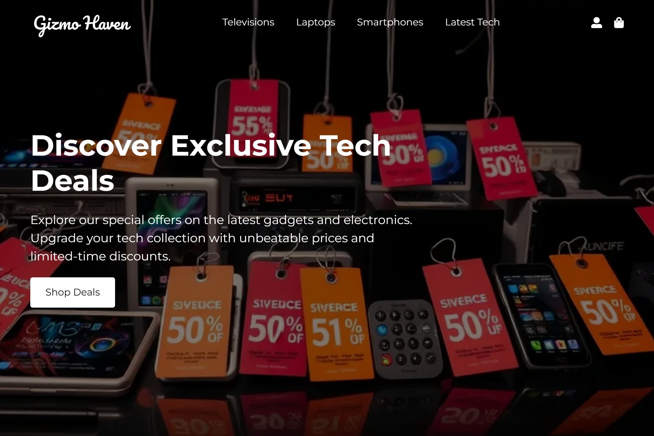 Electronics store website template