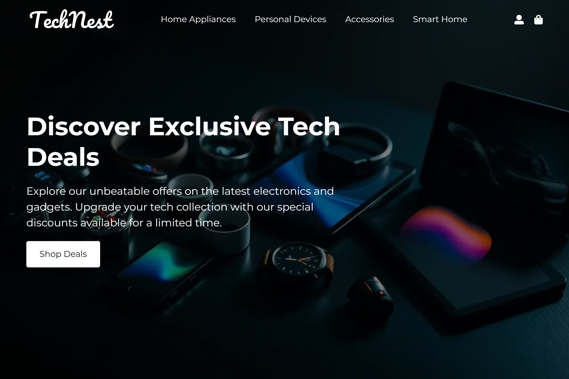 Electronics website template