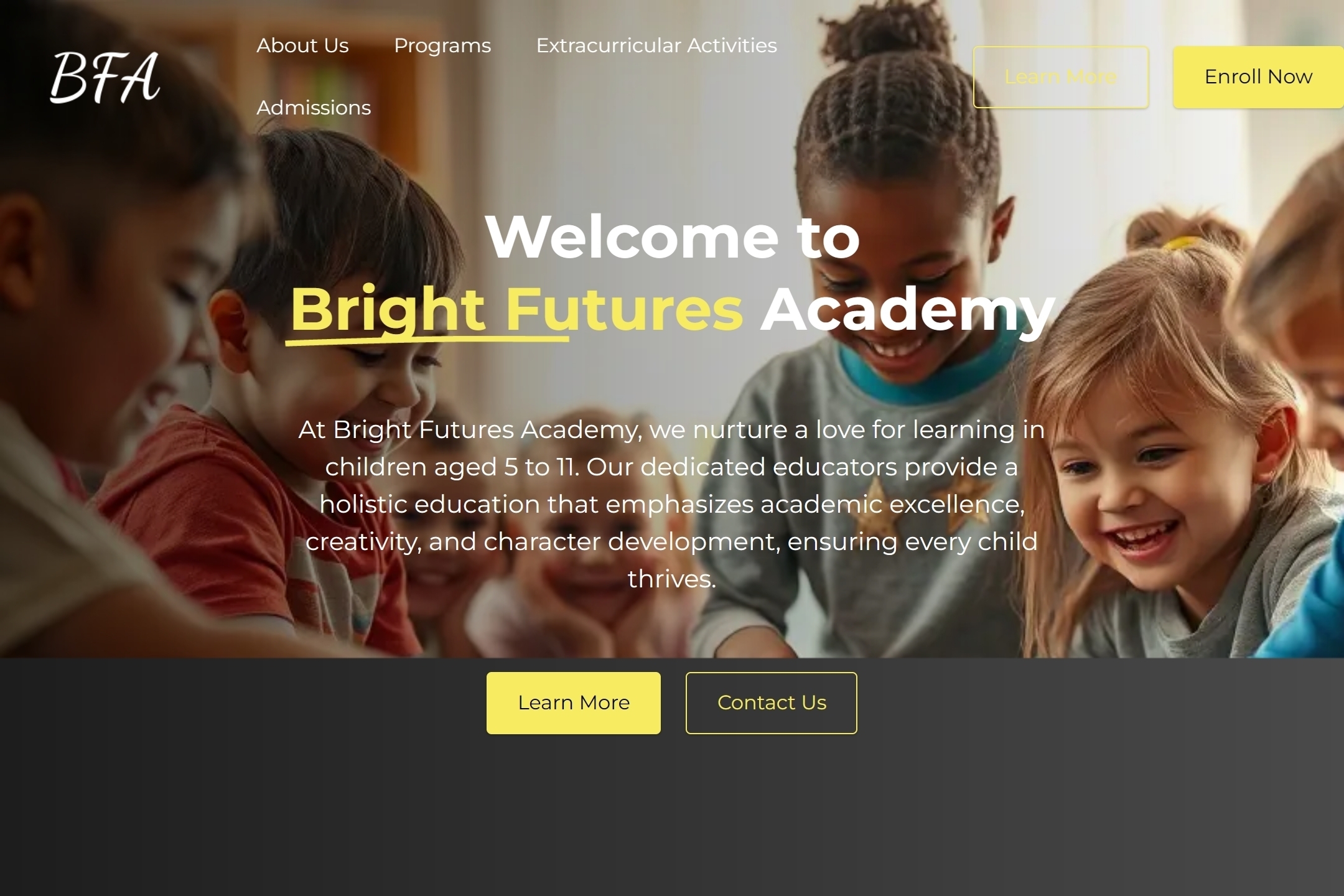 Elementary school website template