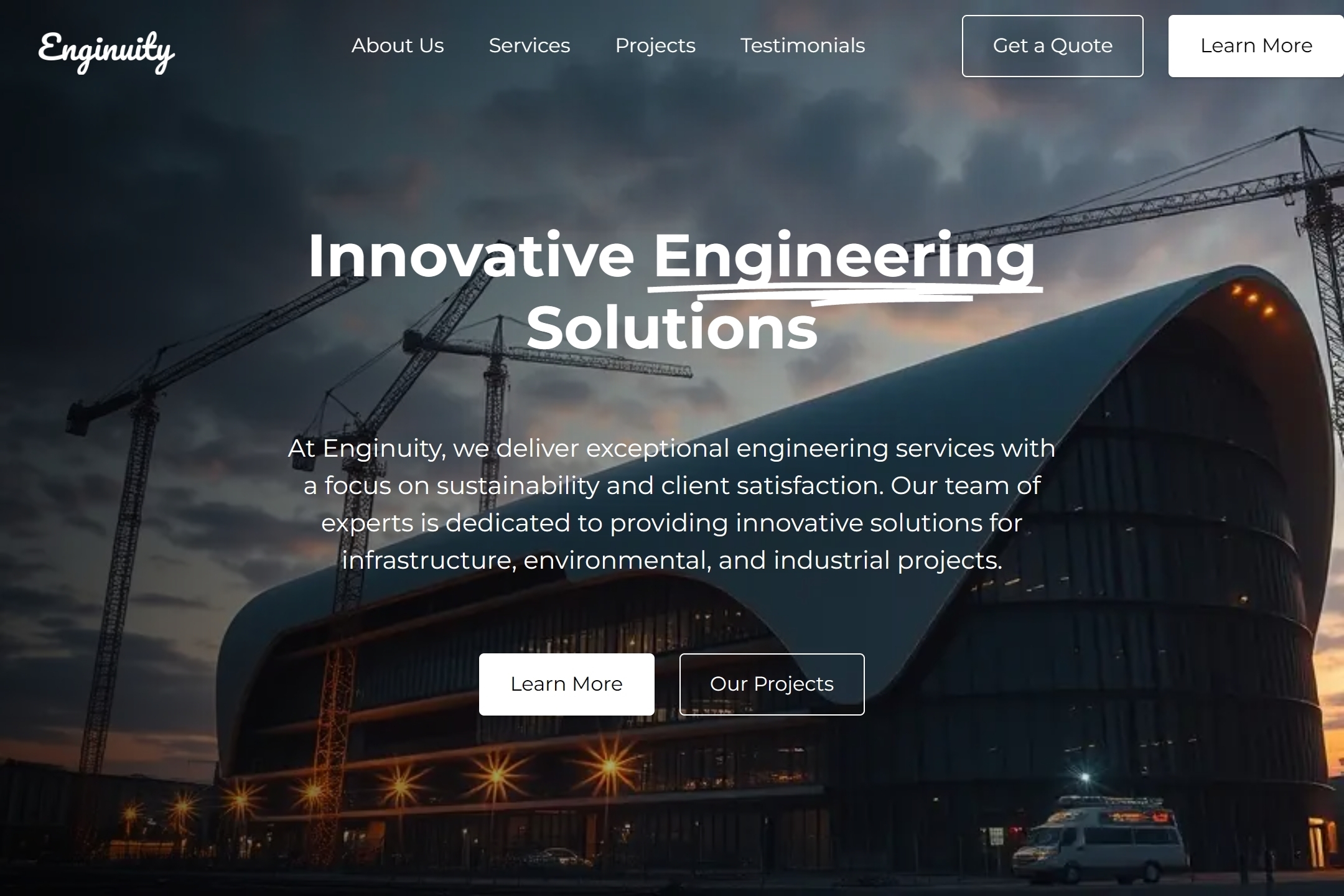 Engineering consultant website template