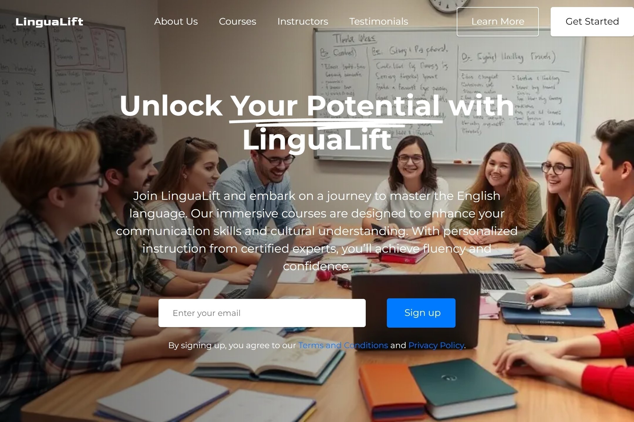 English Language School website template