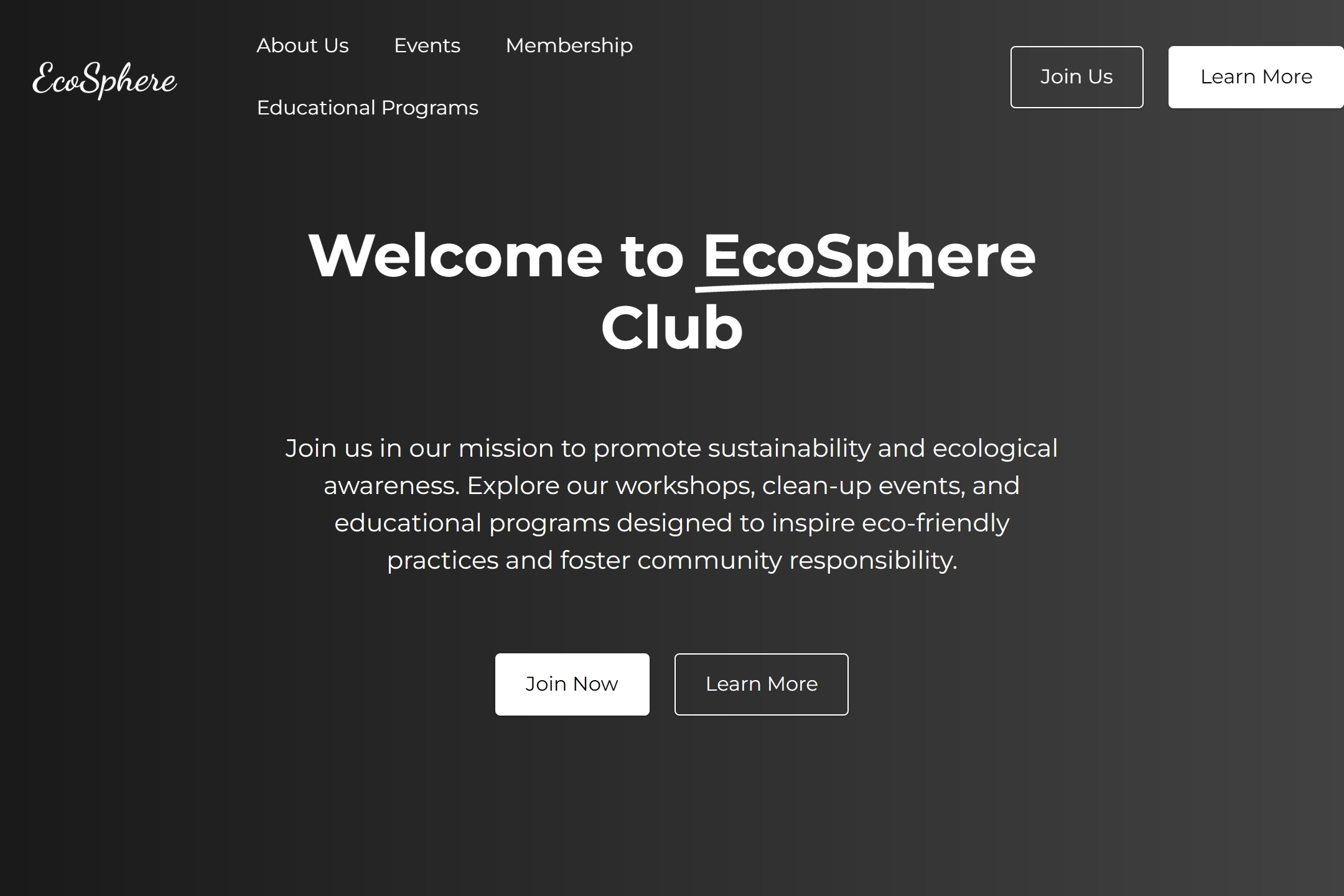 Environmental club website template