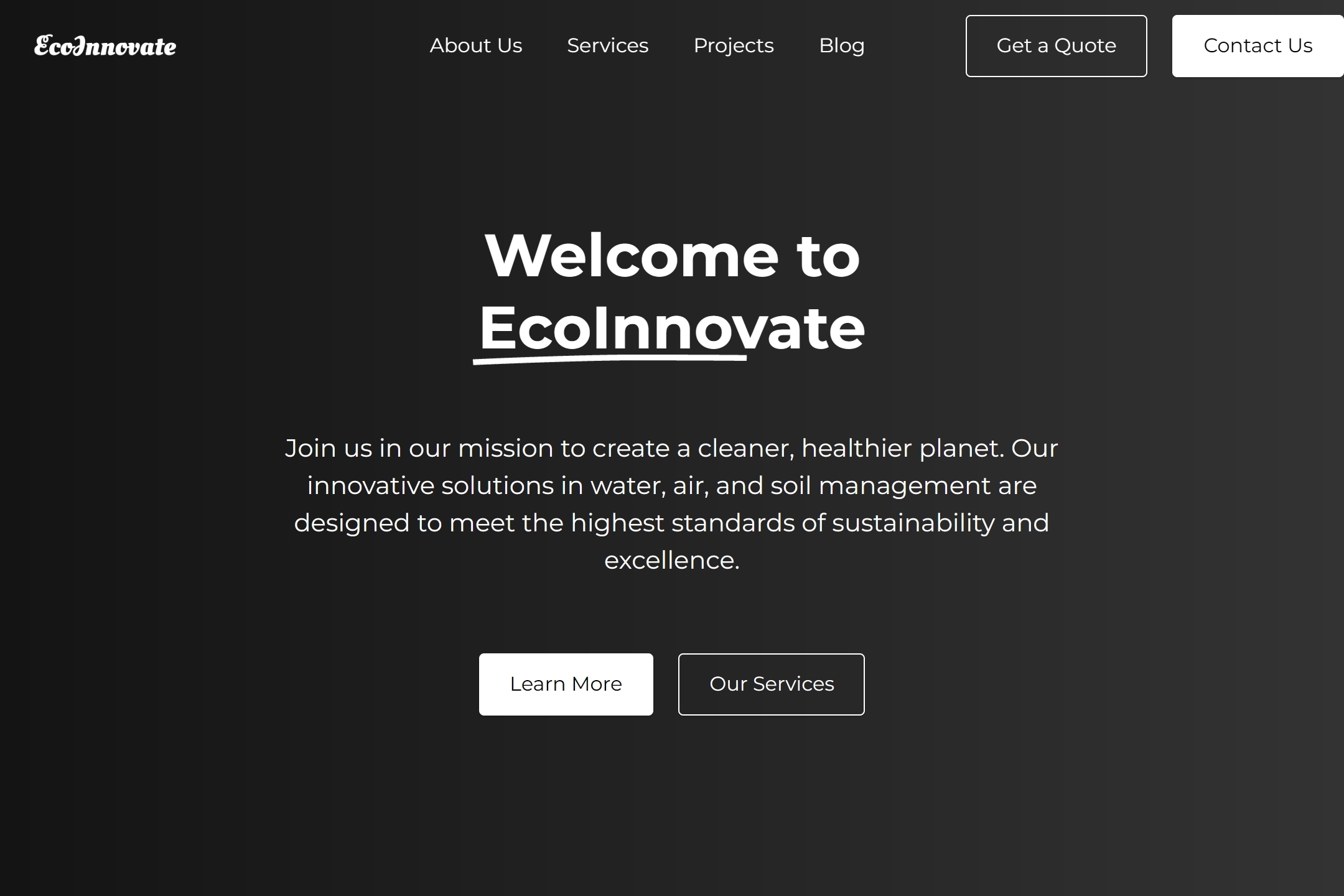 Environmental engineering firm website template