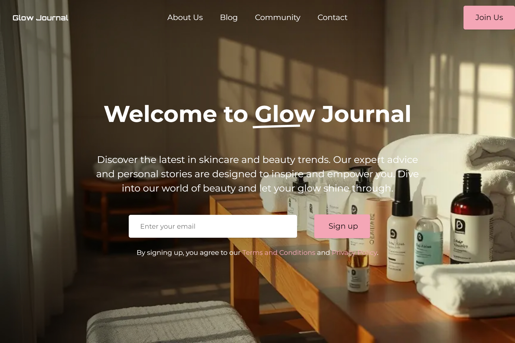 Esthetics blog website template