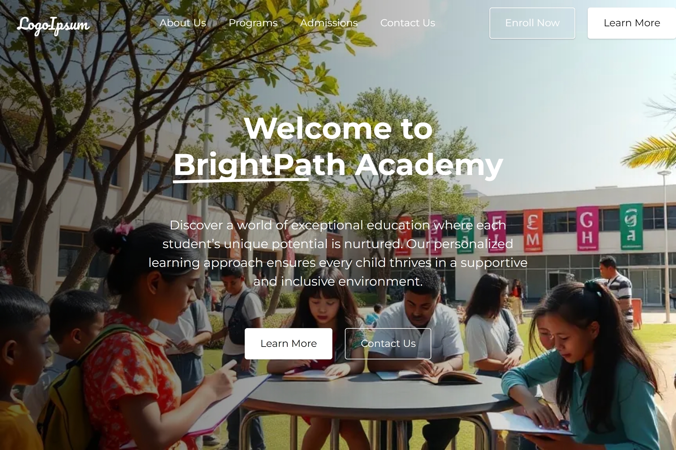 Exceptional education school website template