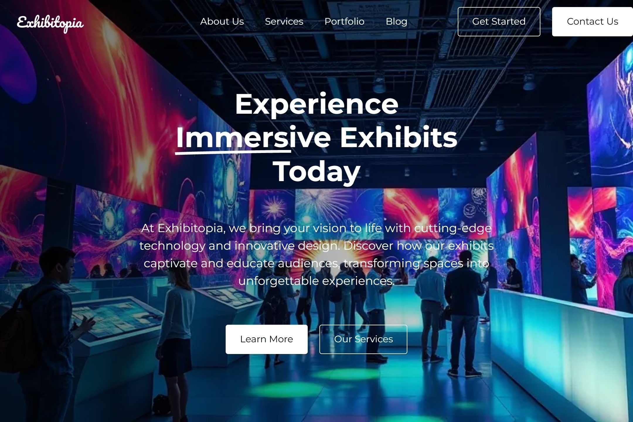Exhibit website template