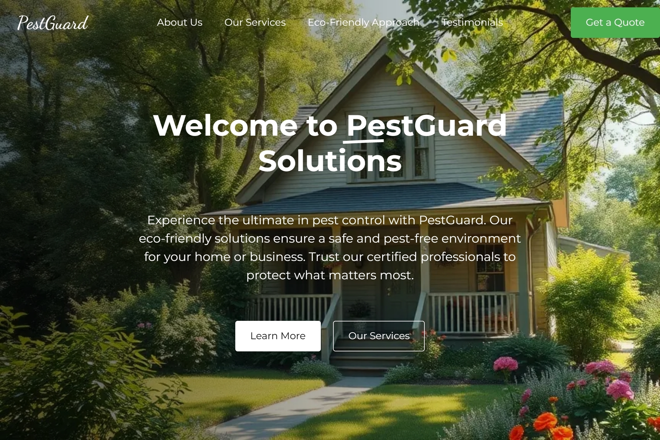 Exterminator website template