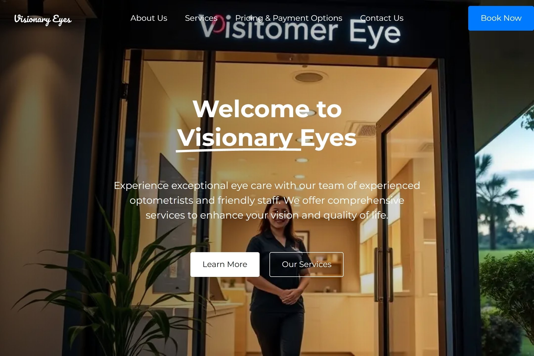 Eye care professional website template
