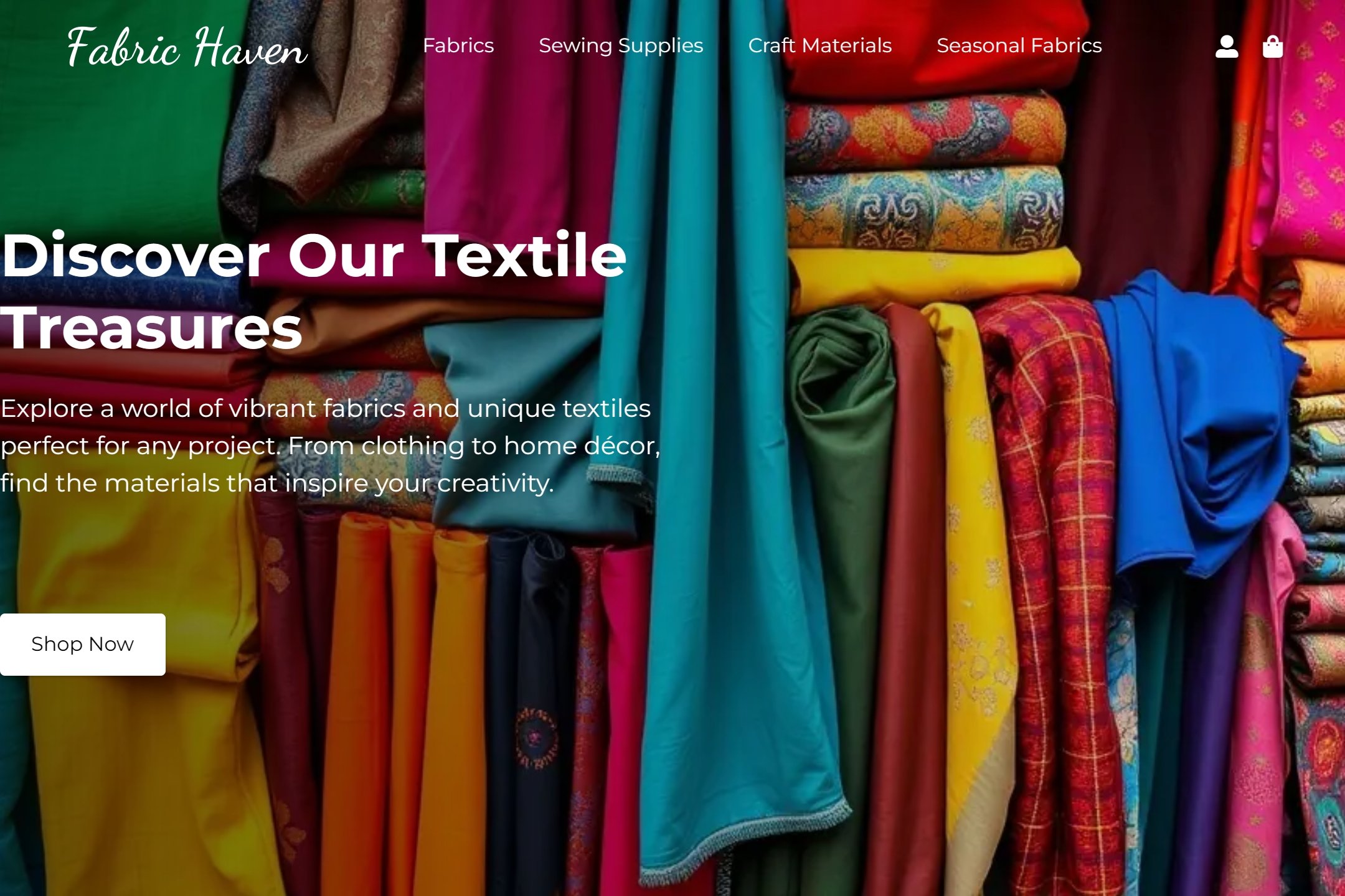 Fabric store website template