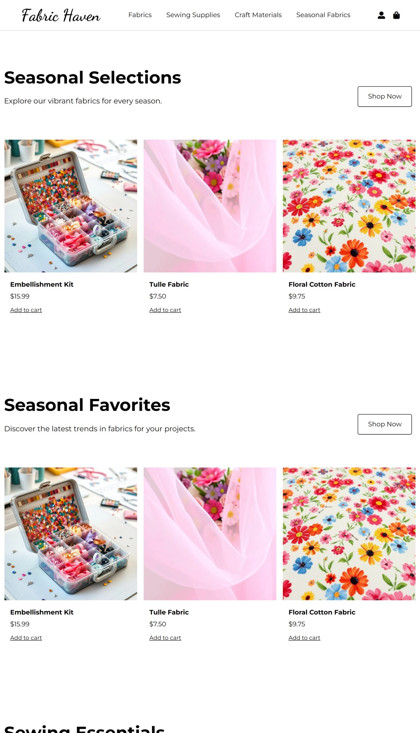 Seasonal Fabrics