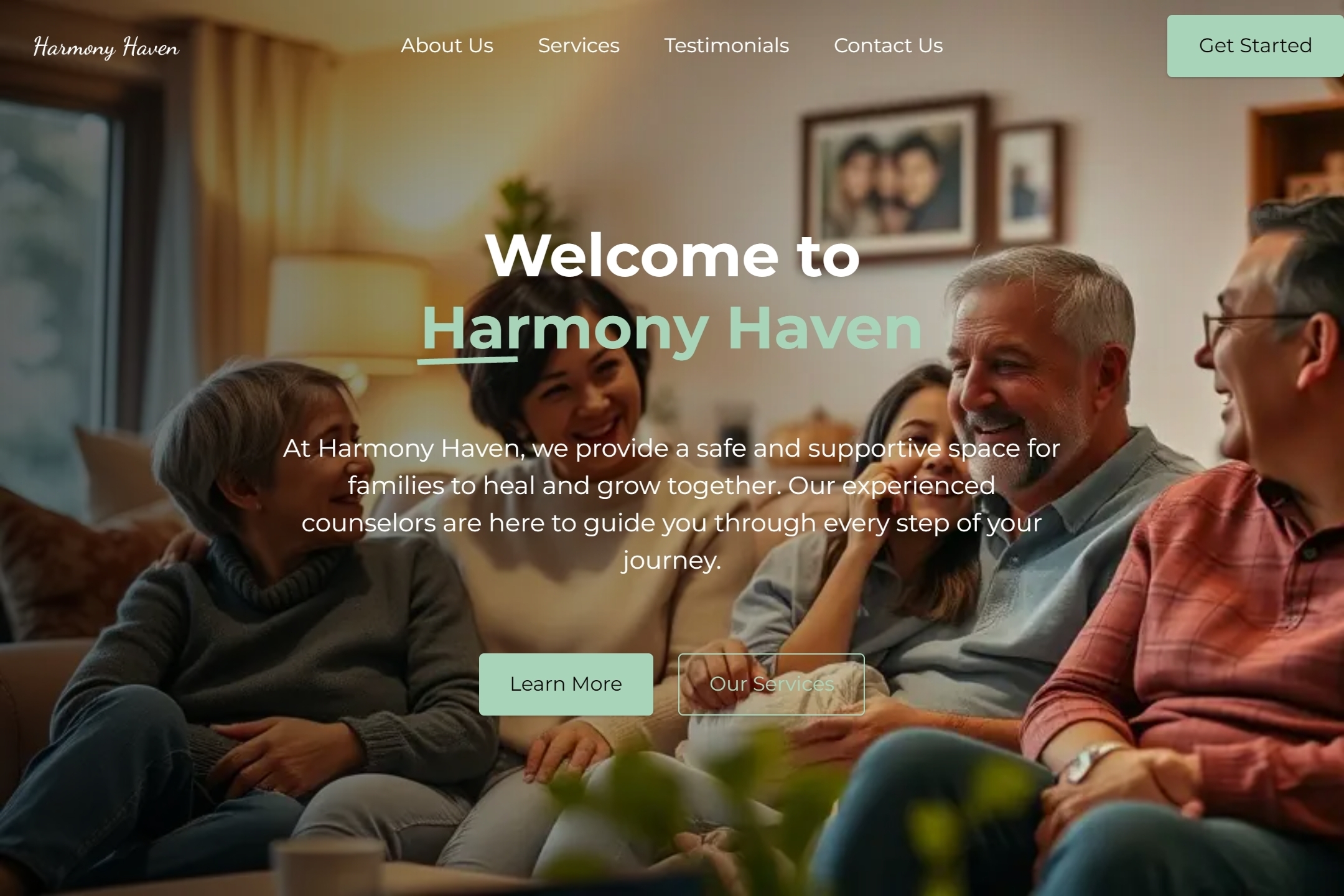 Family counselor website template