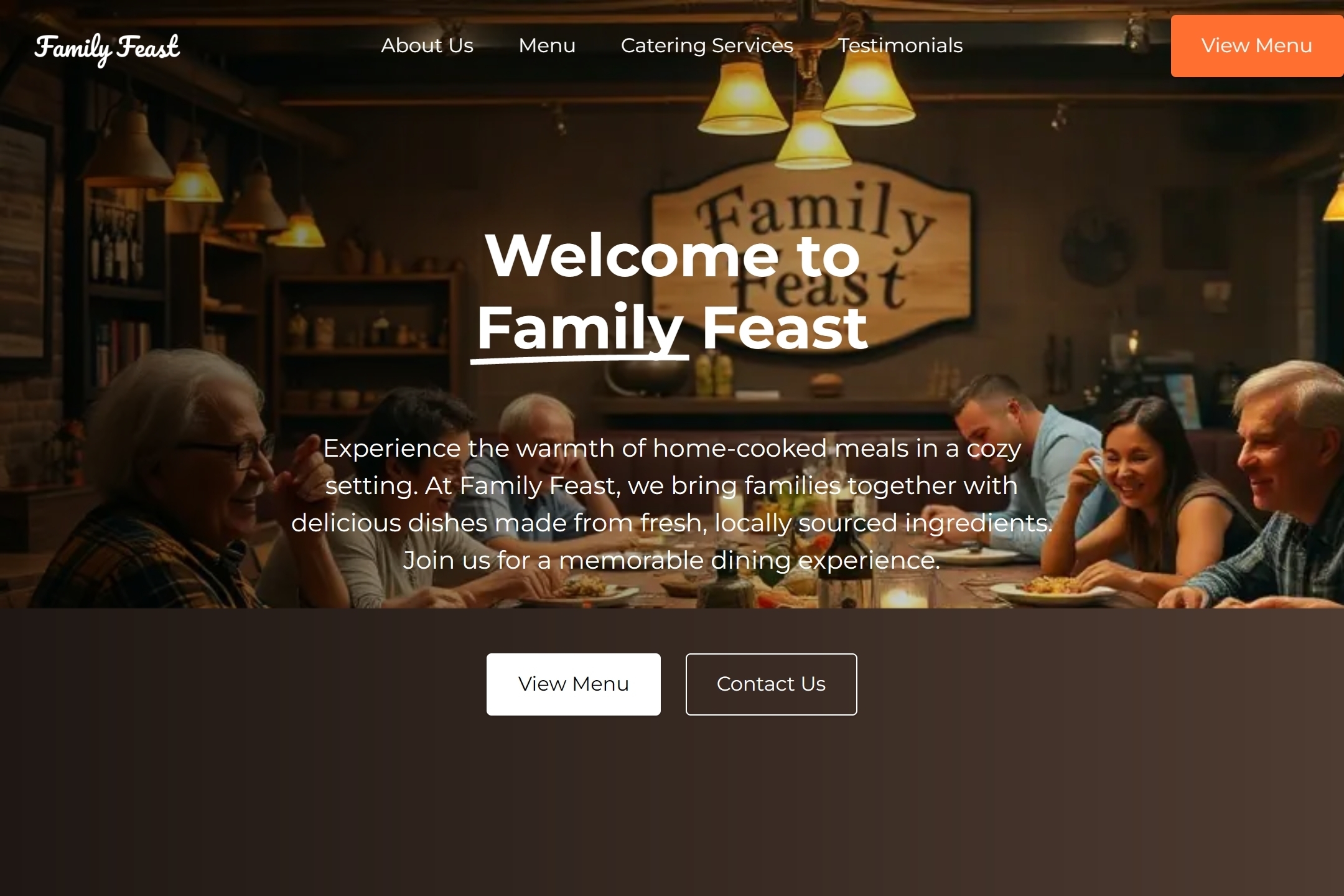 Family restaurant website template