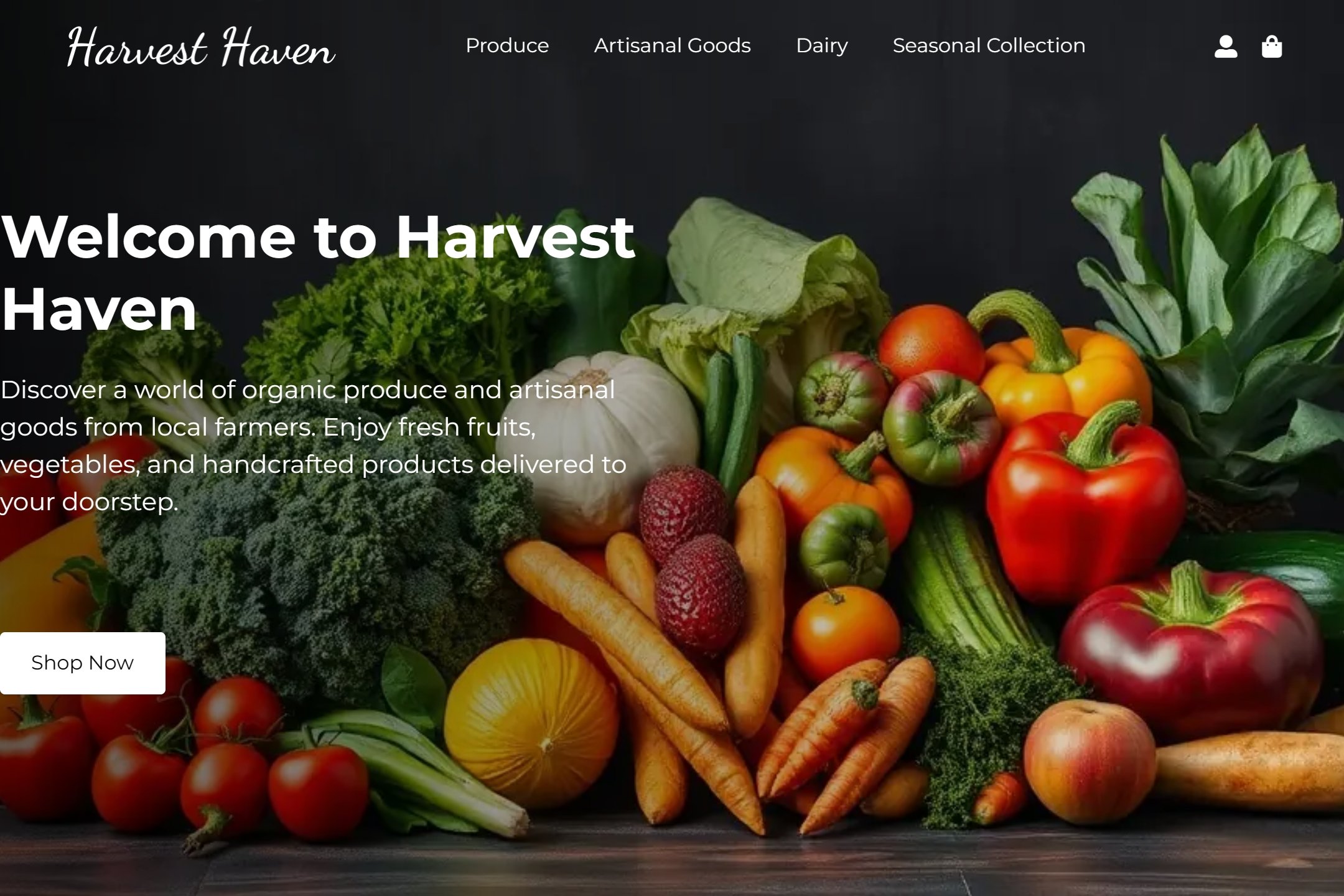 Farmers market website template