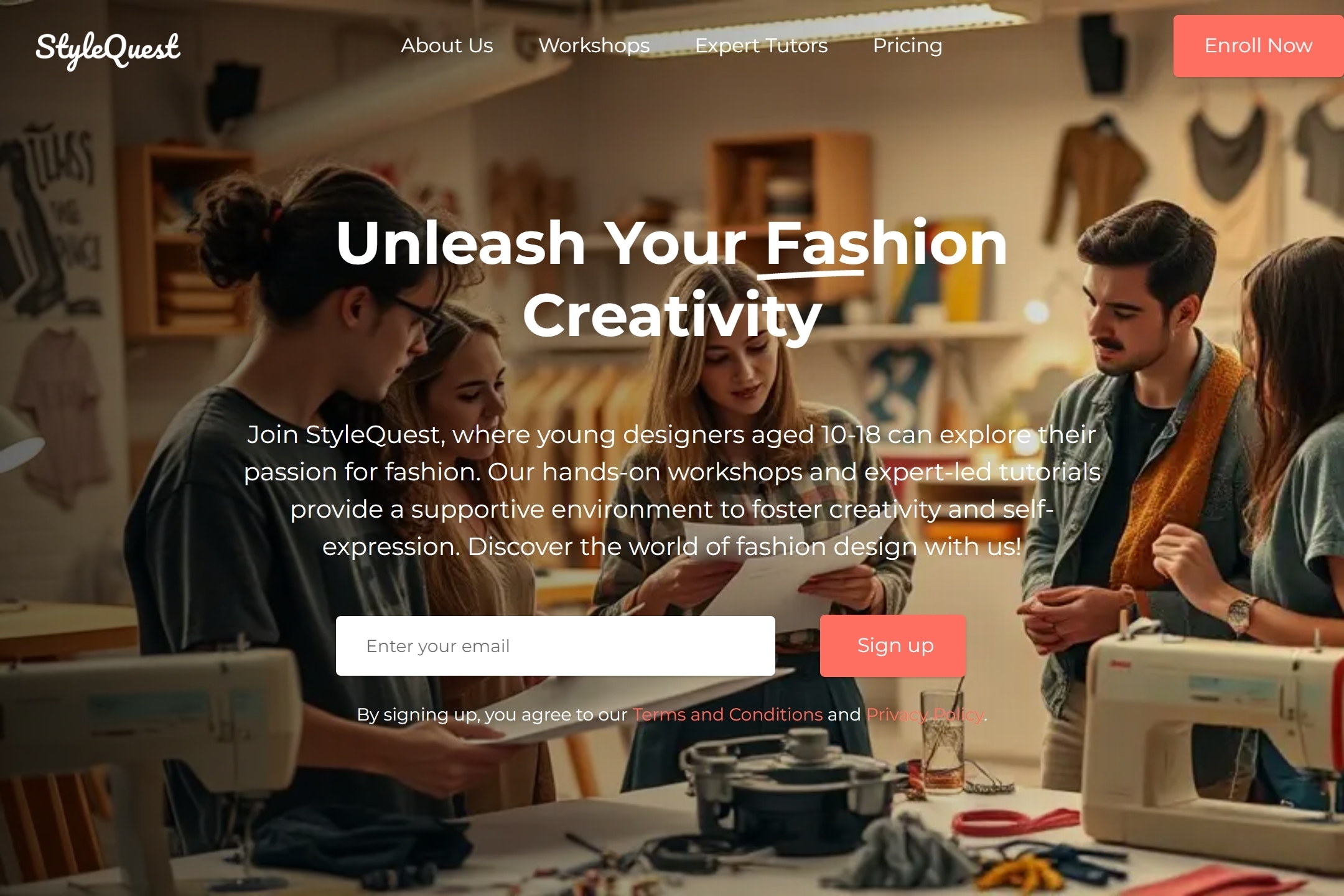 Fashion camp website template