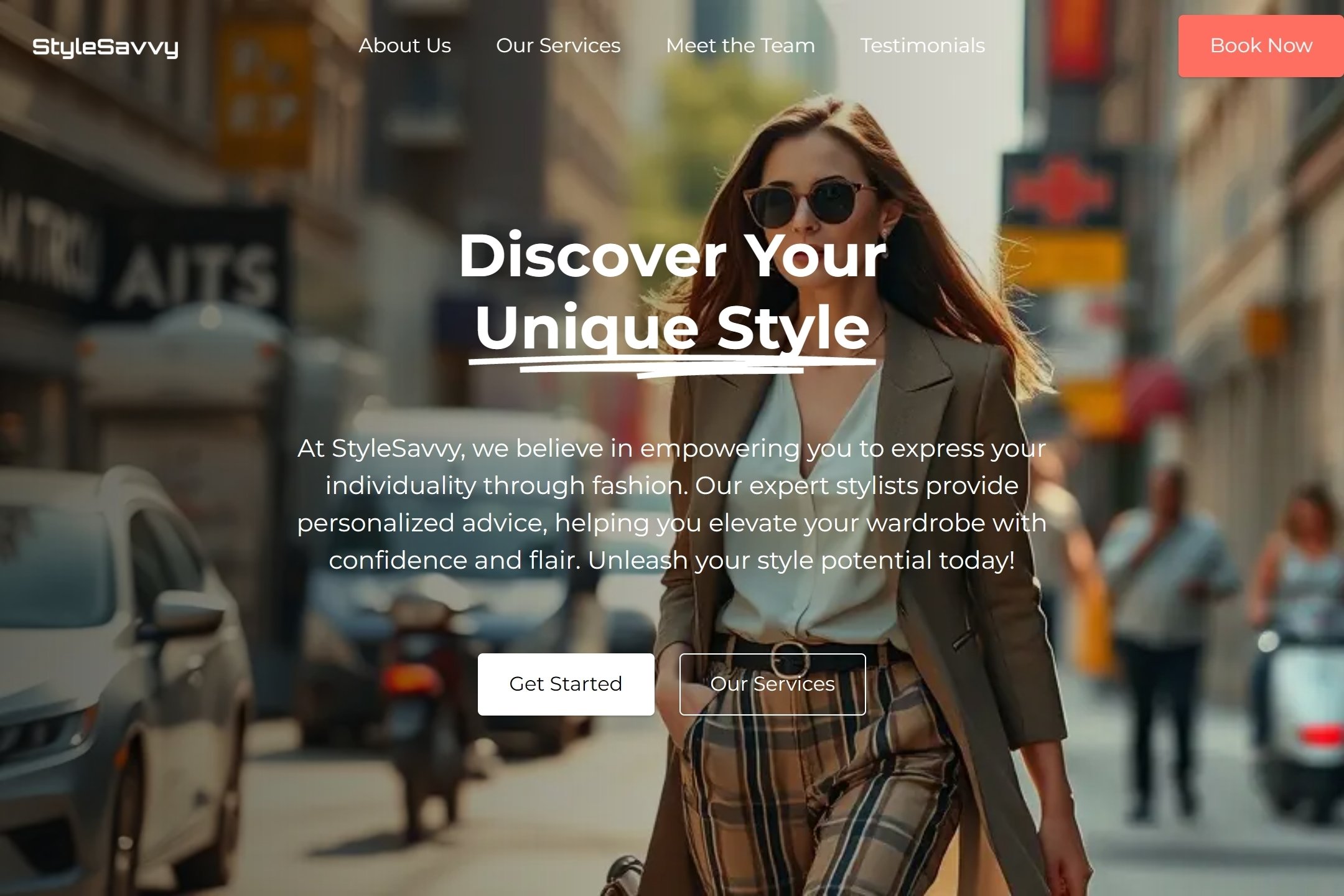 Fashion consultant website template