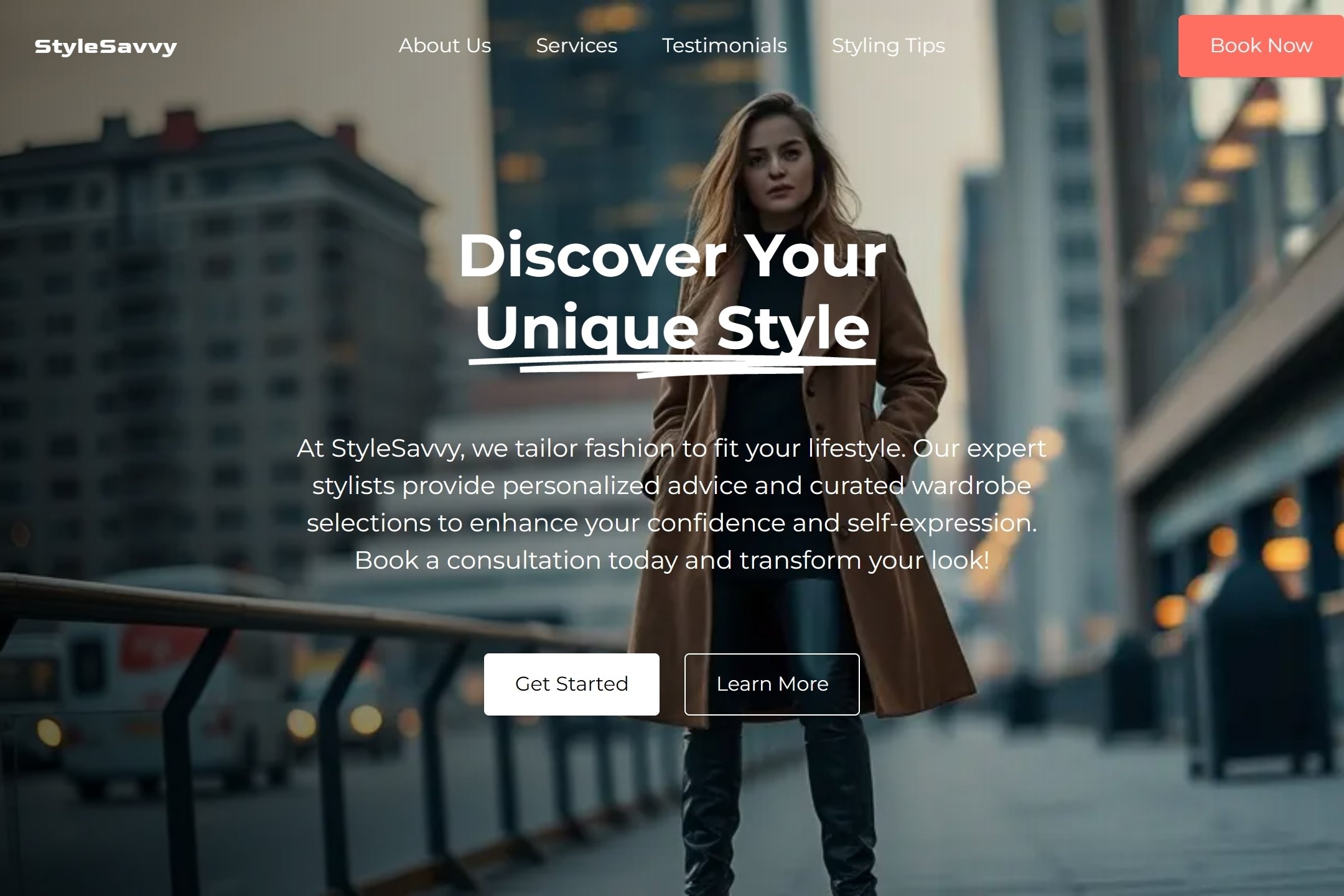 Fashion stylist website template