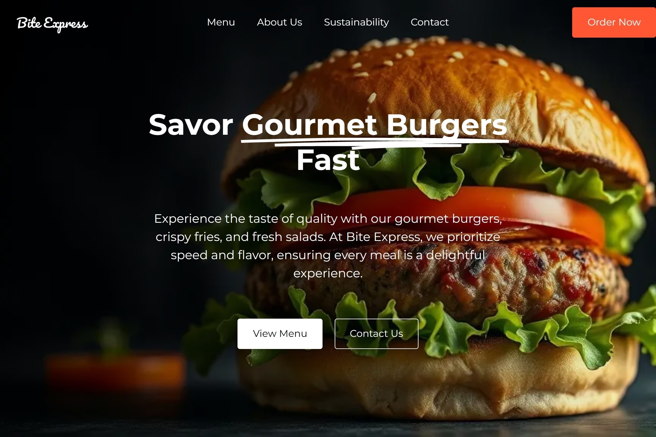 Fast food restaurant website template