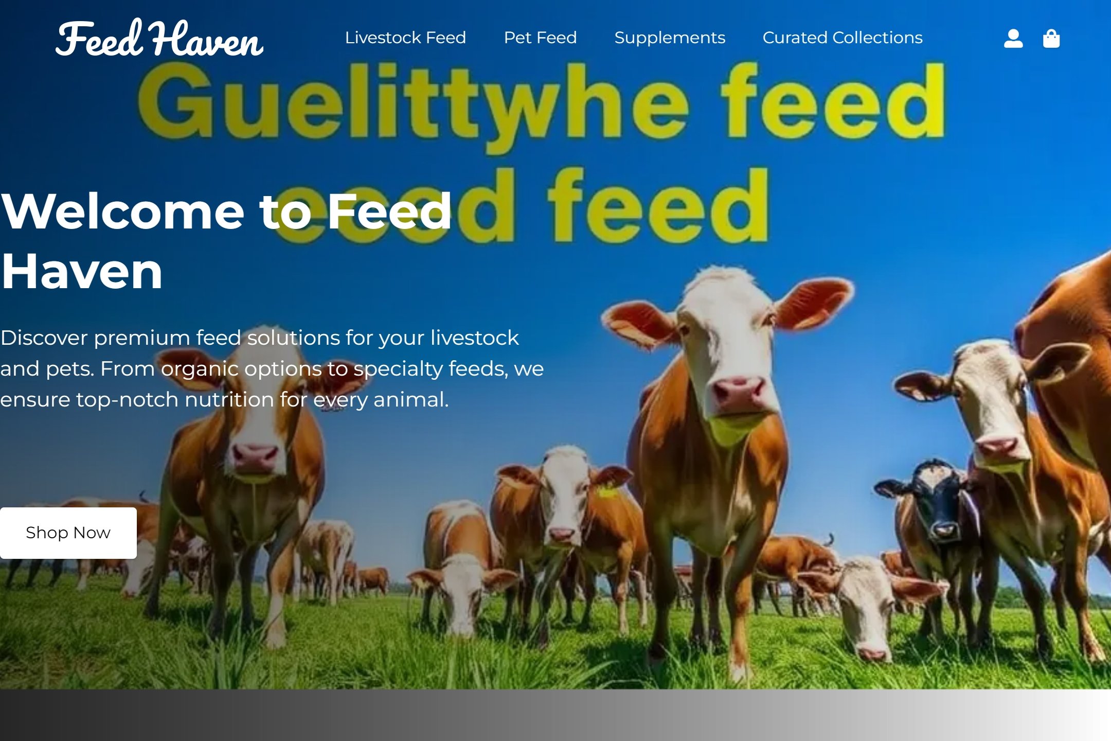Feed store website template