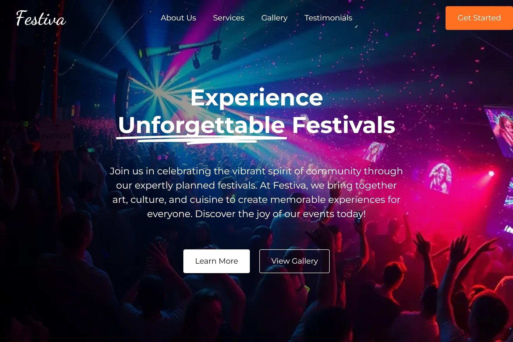 Festival website template