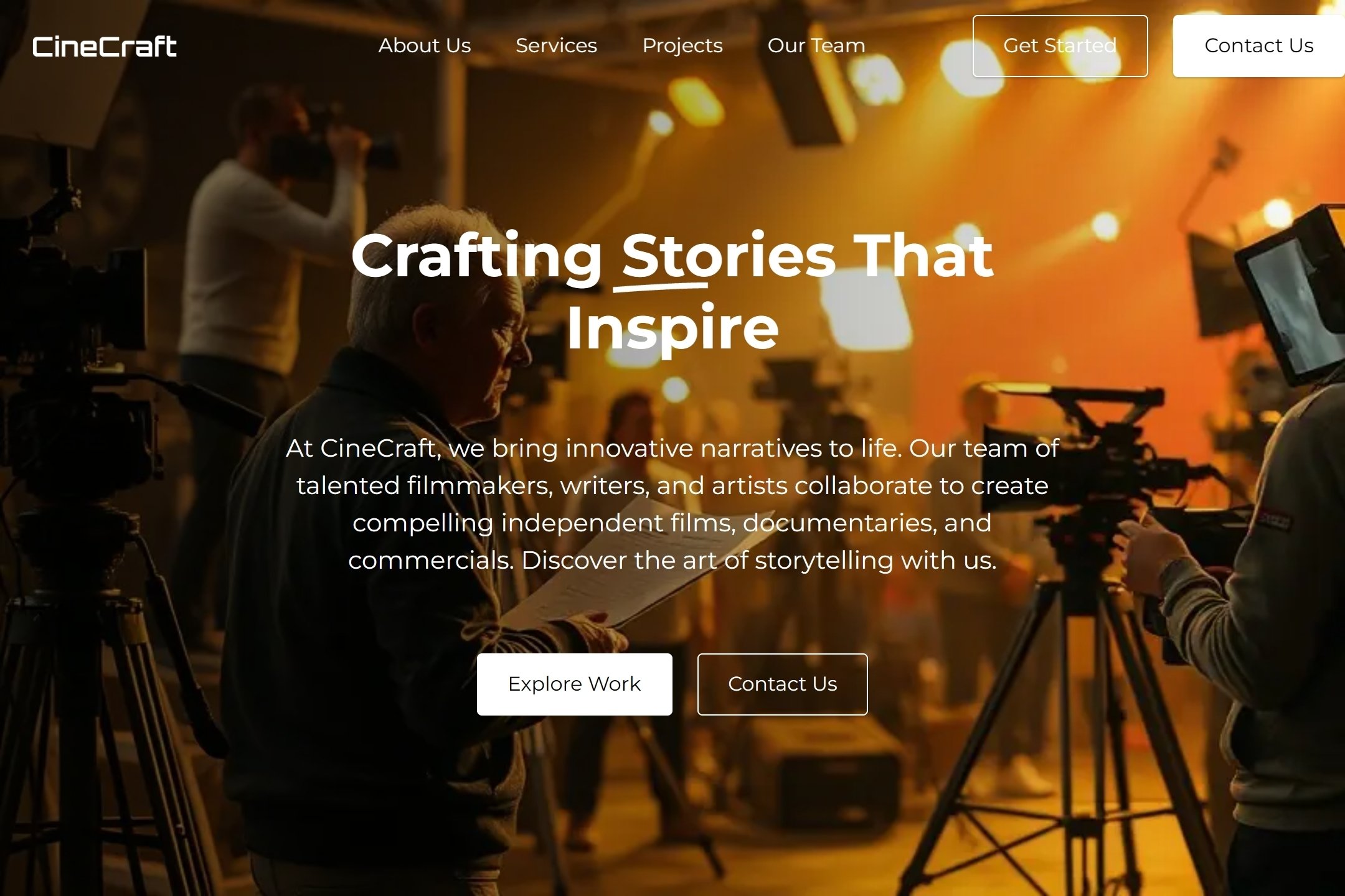Film producer website template