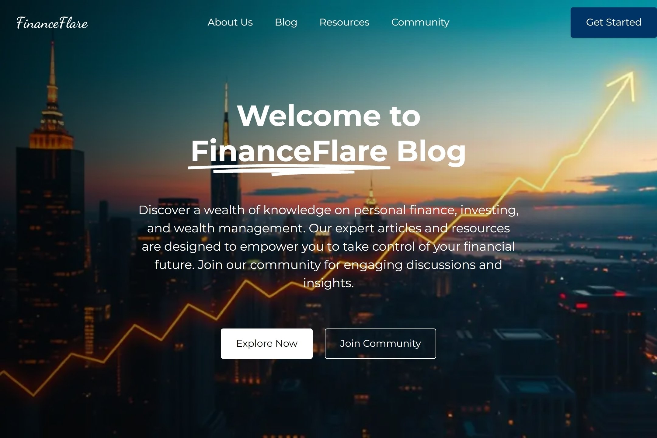 Finance blog website template