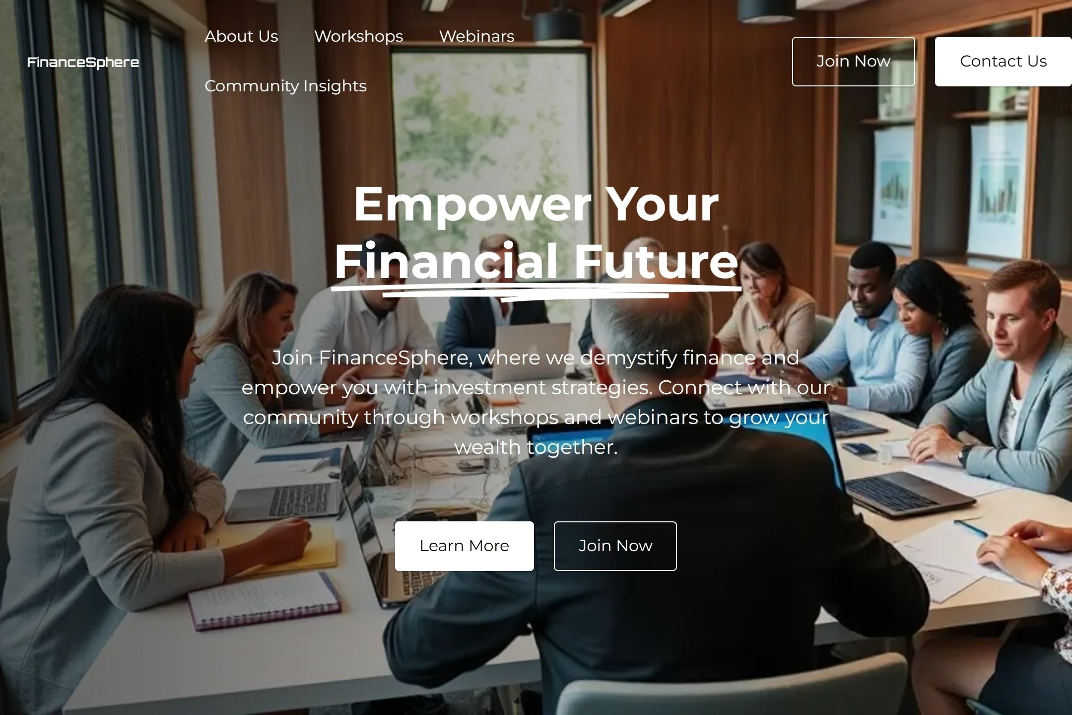 Finance community website template