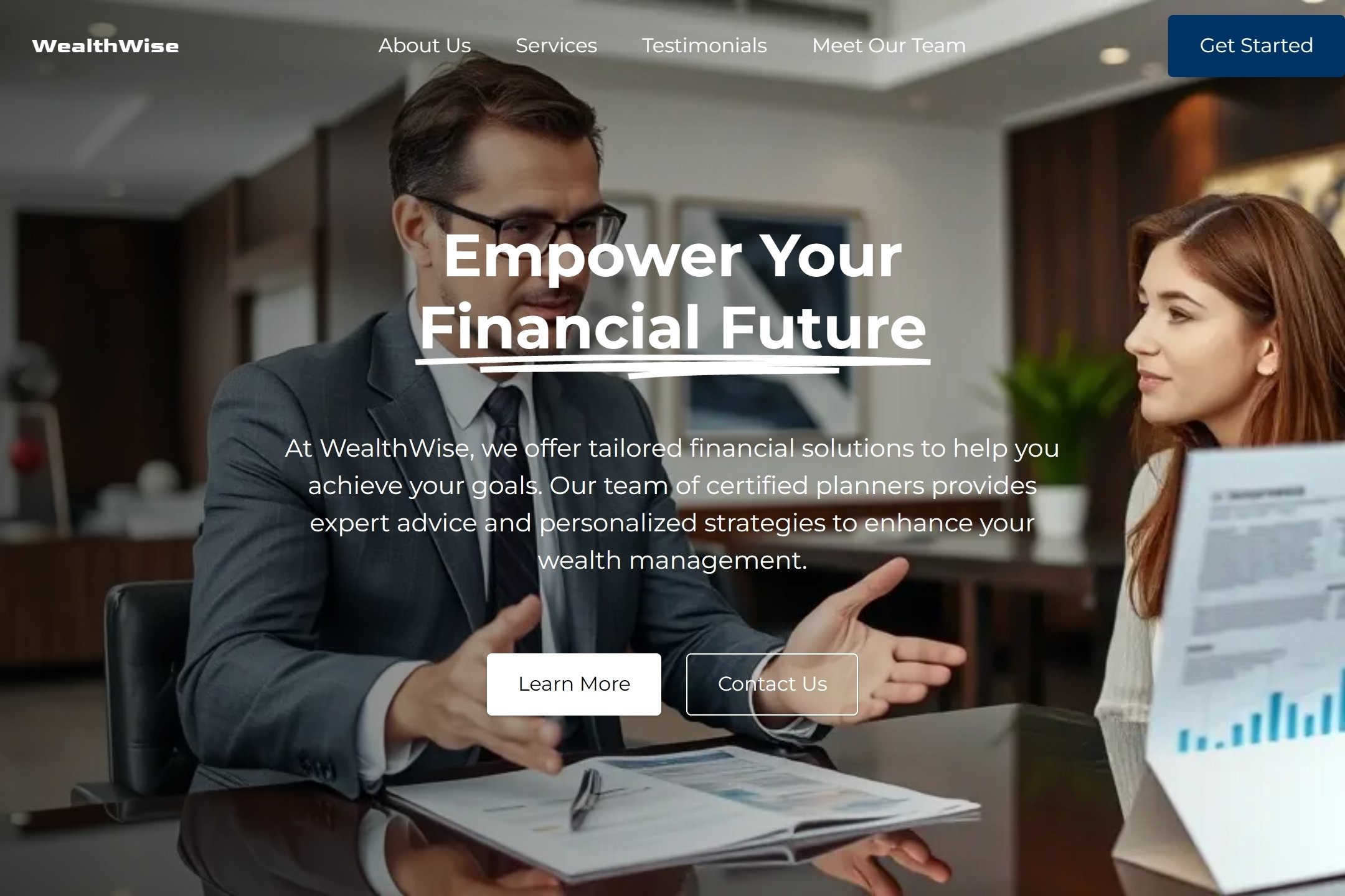 Financial consultant website template