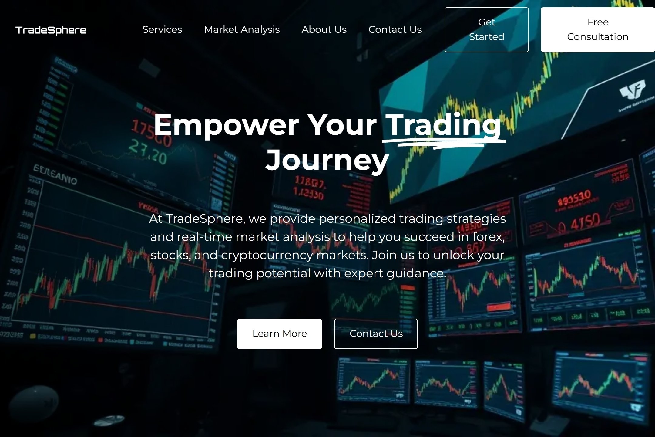 Financial trading firm website template