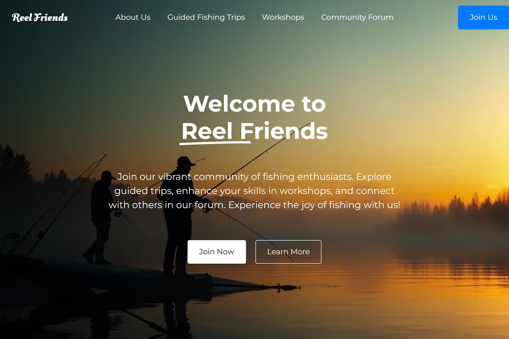 Fishing club website template