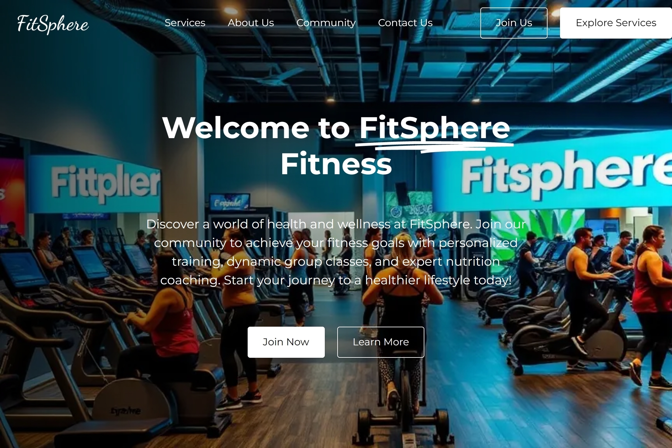 Fitness Center website template