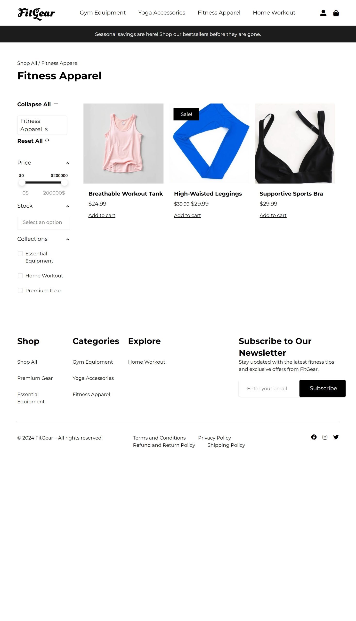Fitness Apparel