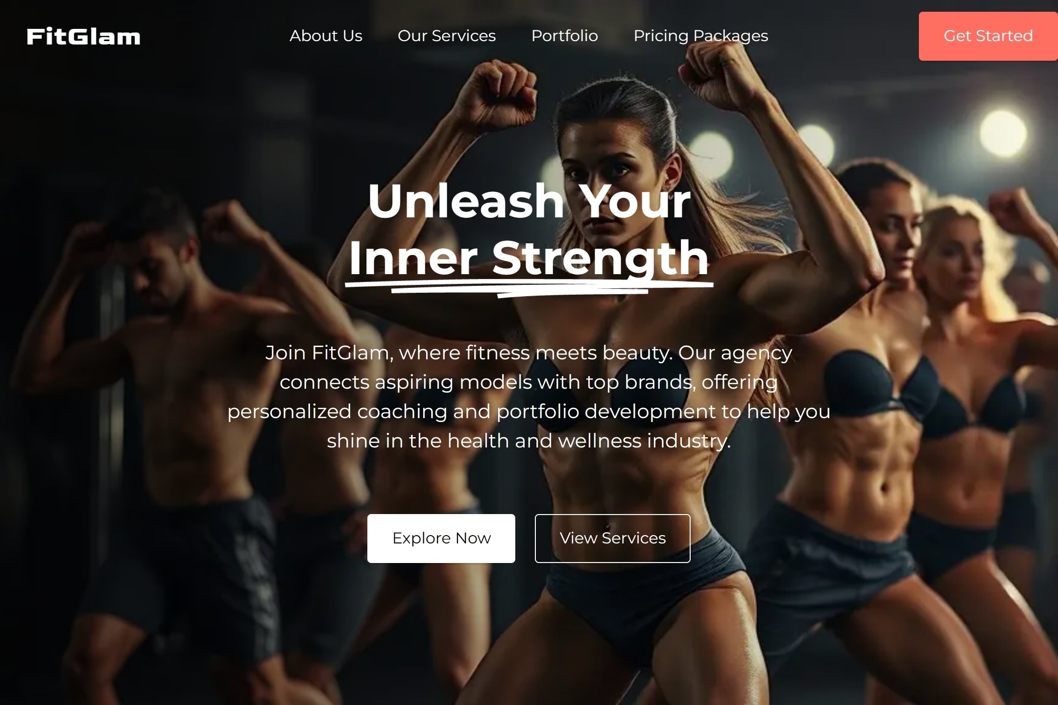 Fitness model website template