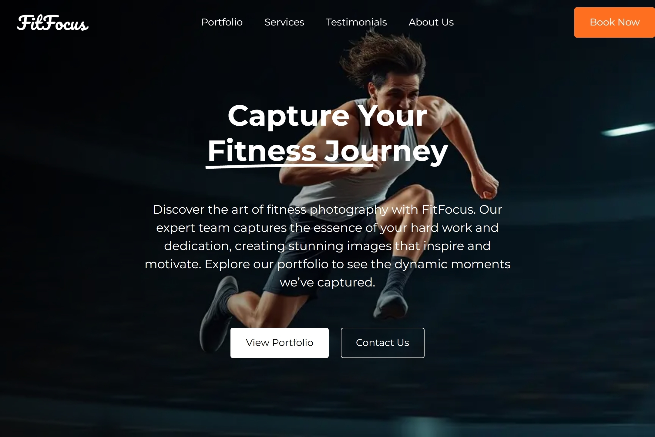 Fitness photographer website template