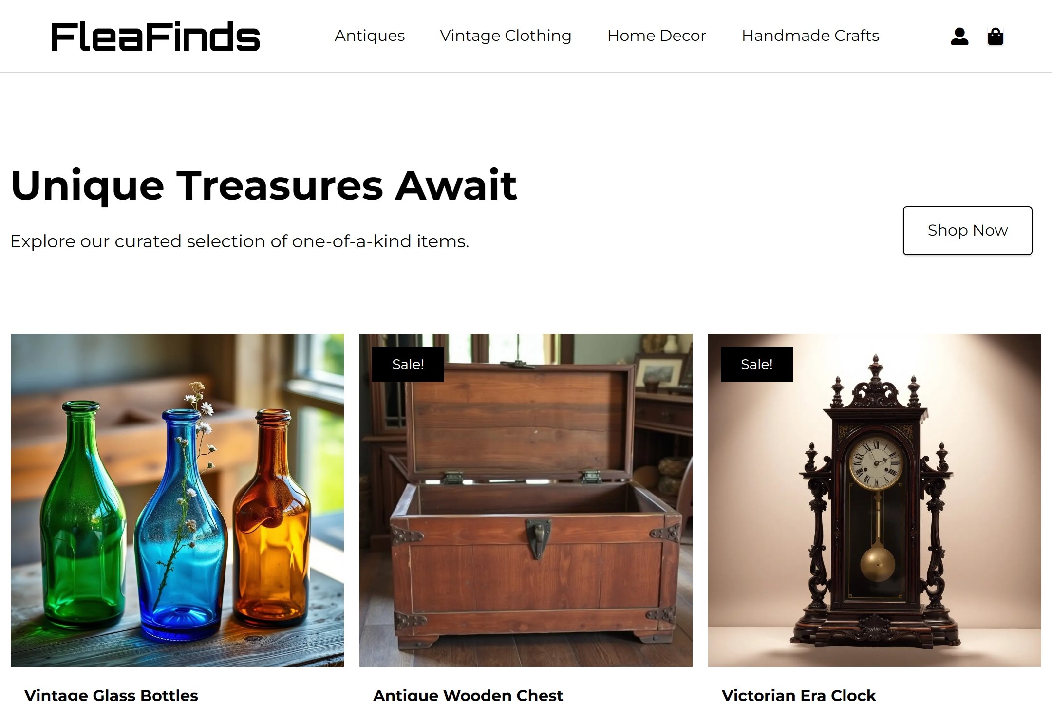 Flea market website template