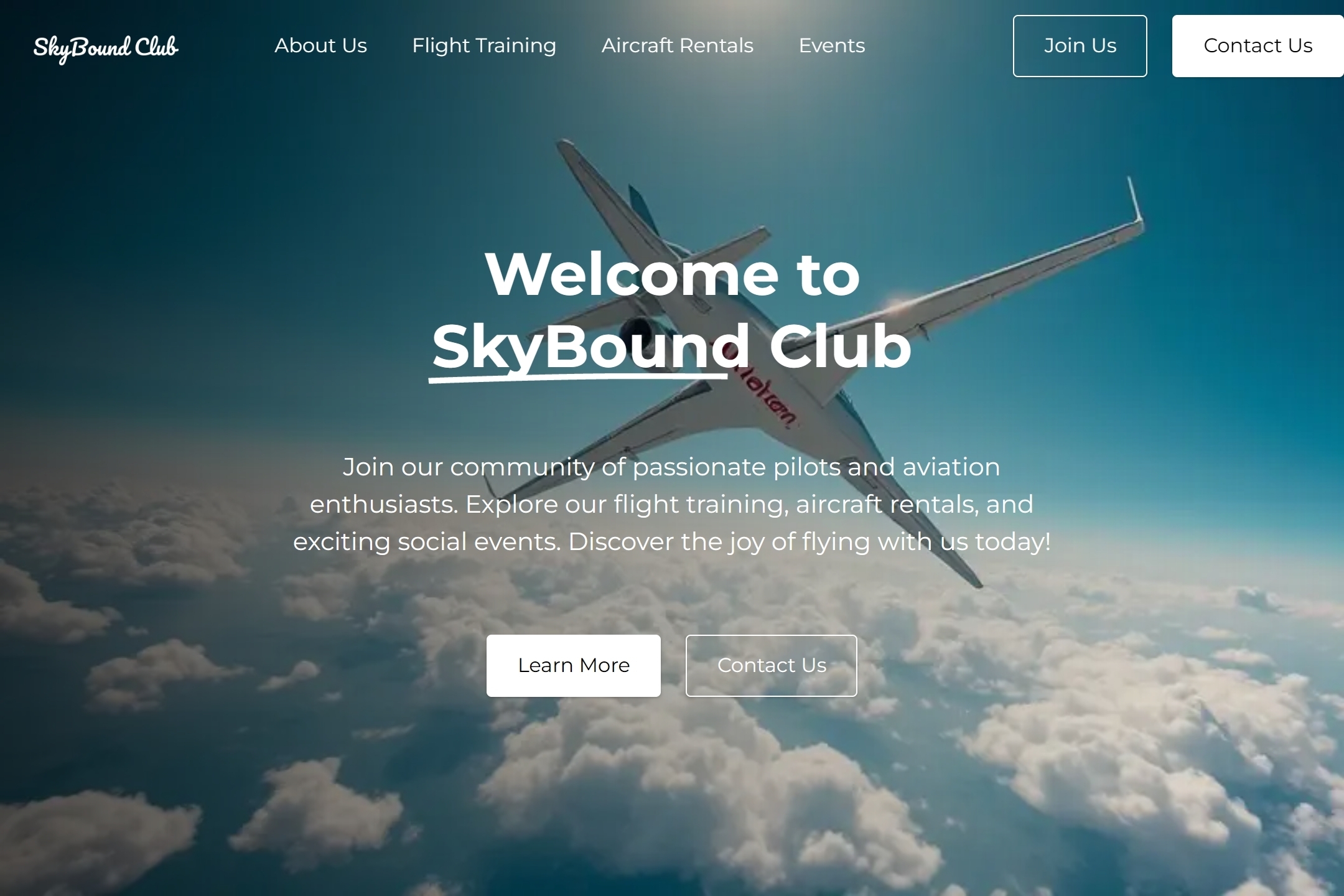 Flying club website template