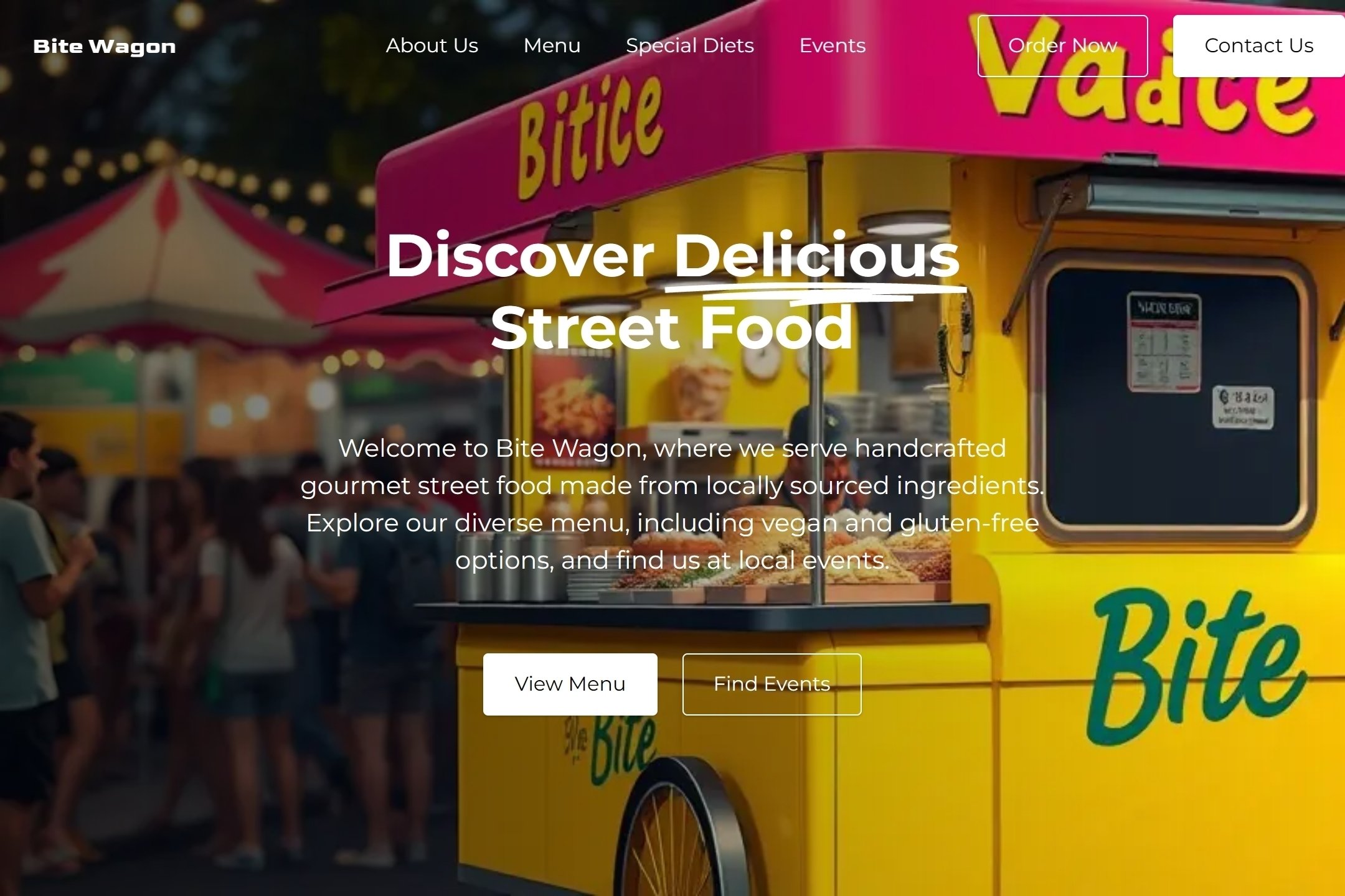 Food cart website template