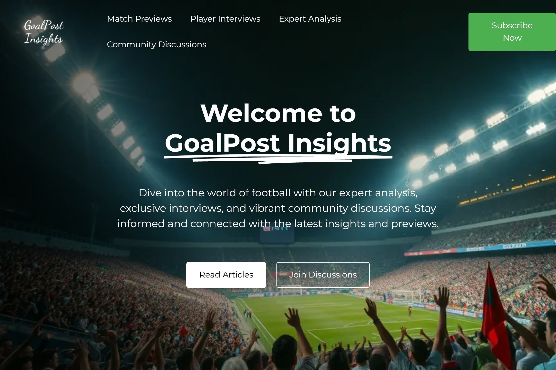 Football blog website template