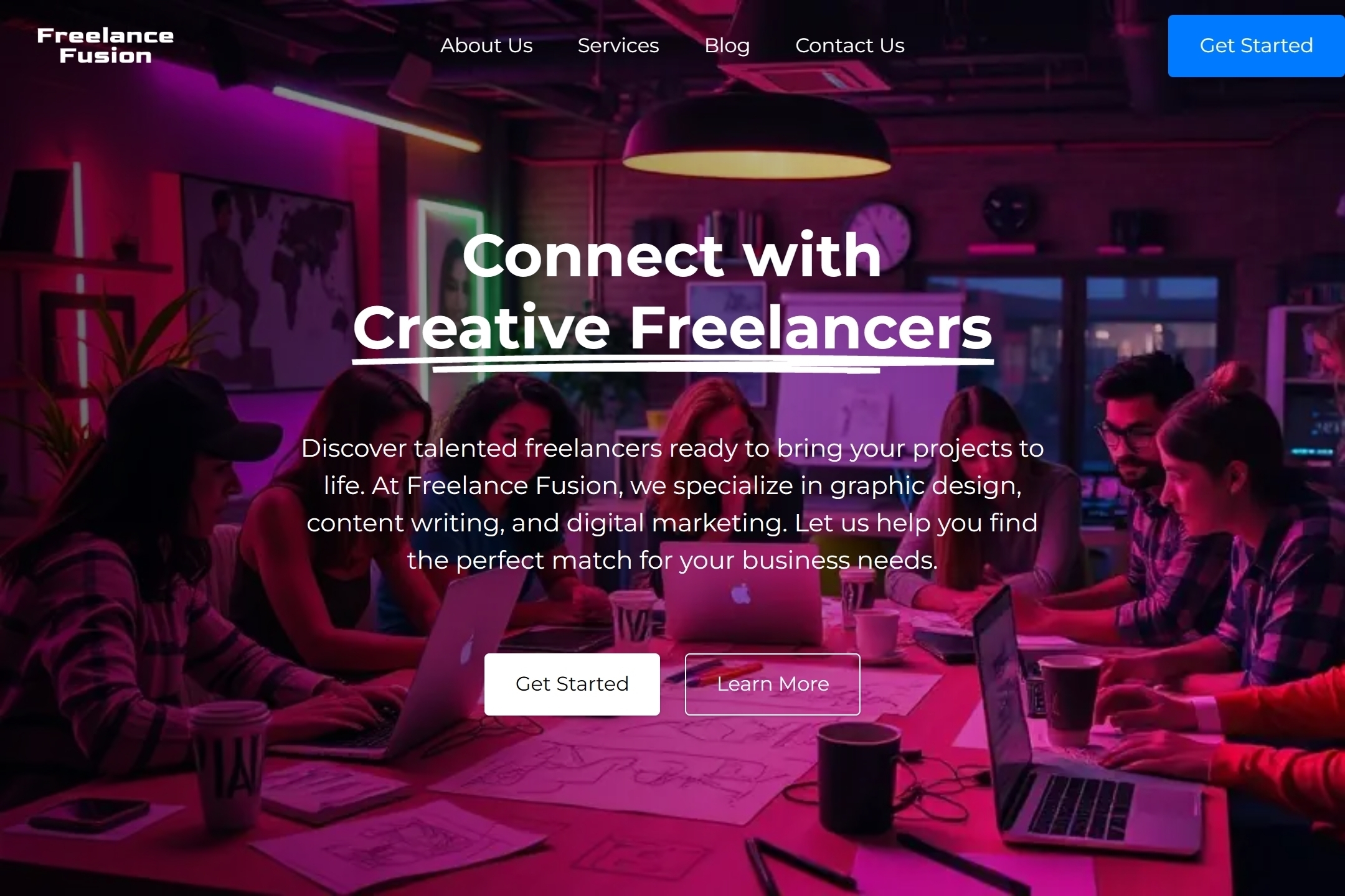 Freelancer website template