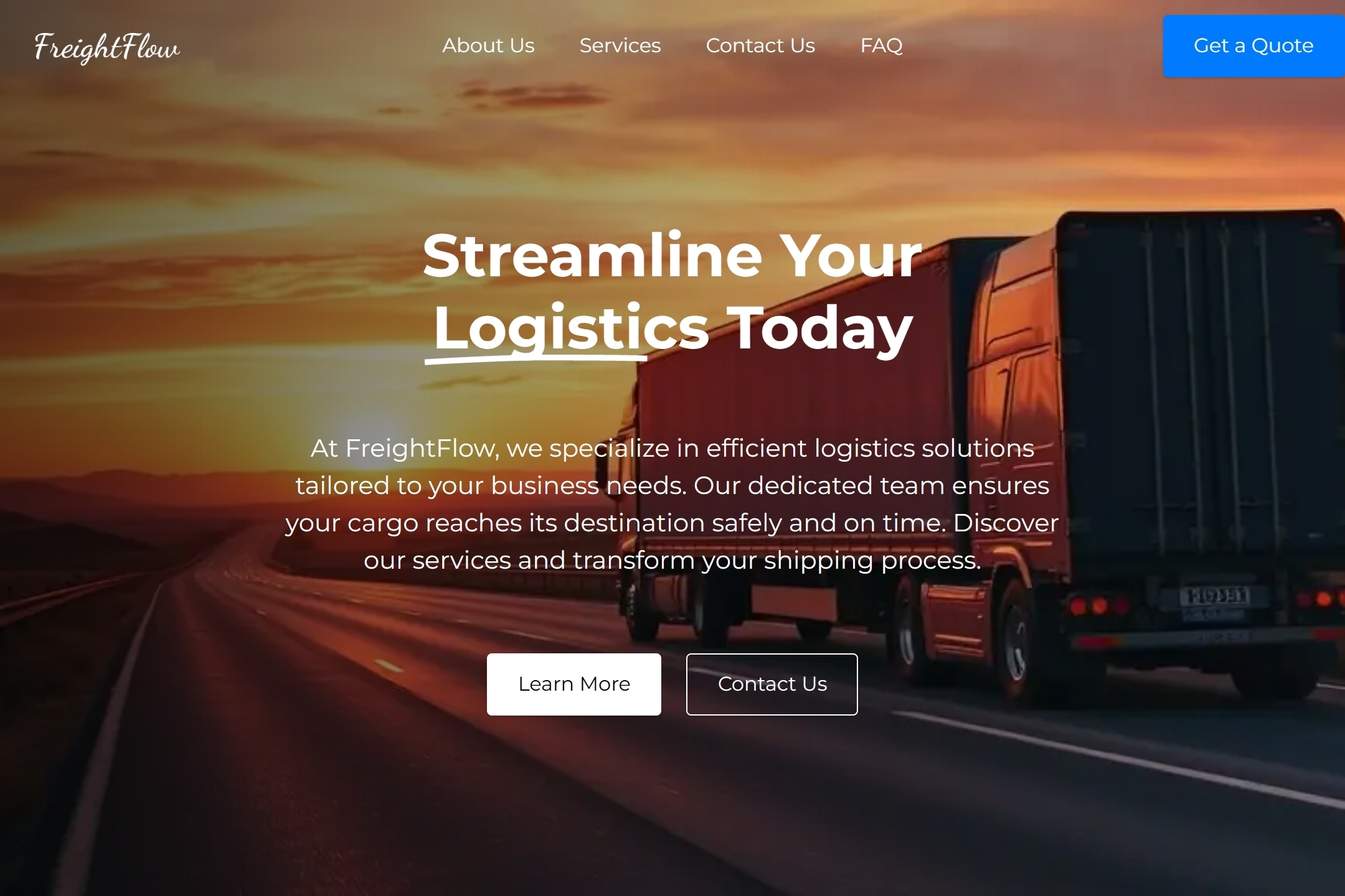 Freight company website template