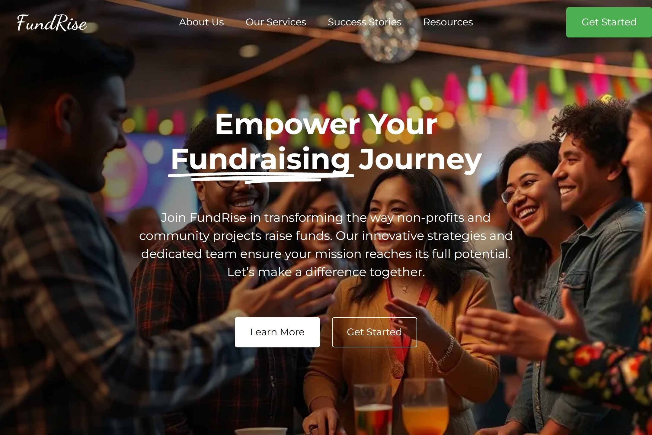 Fundraiser website template