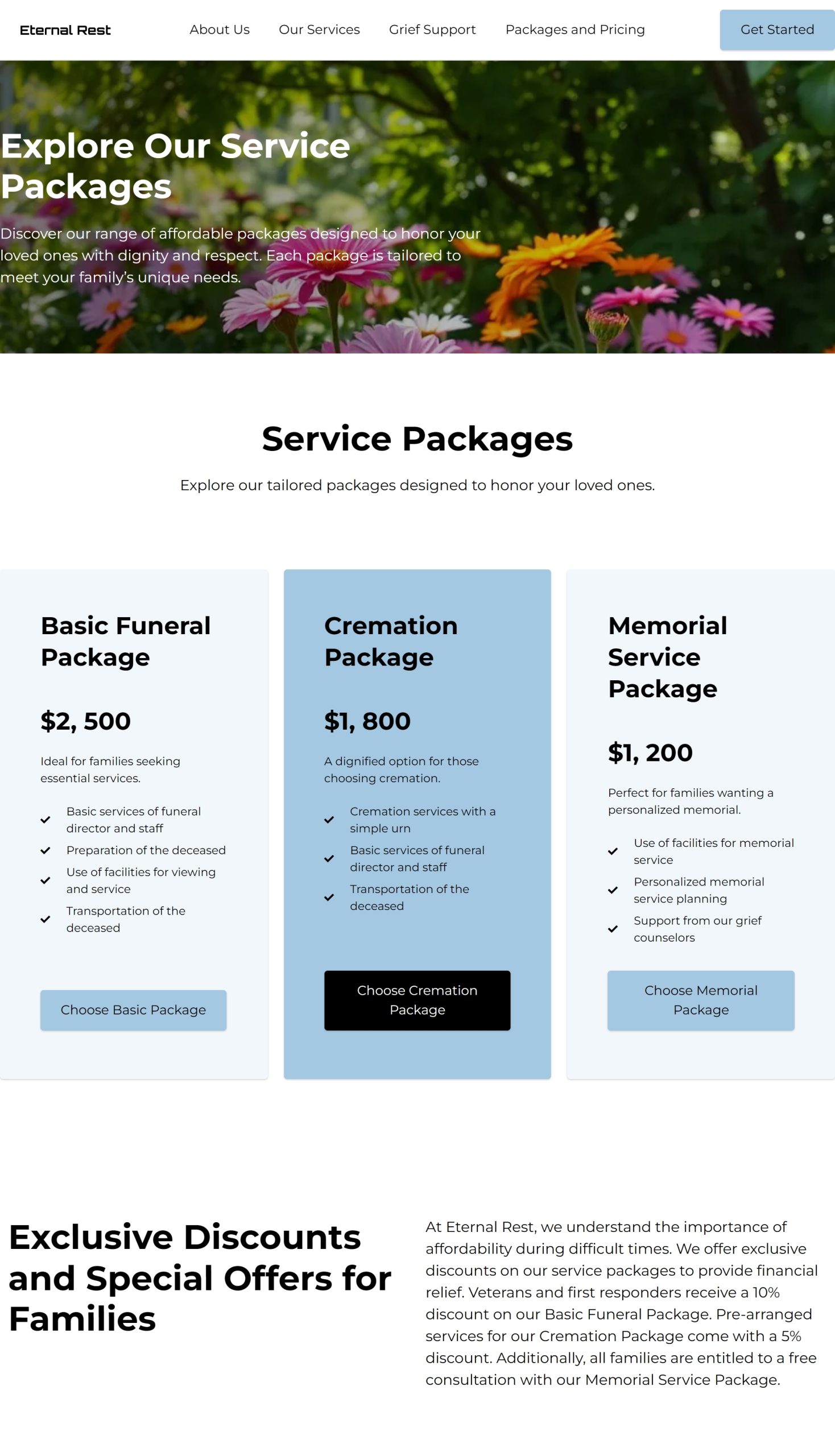 Packages And Pricing