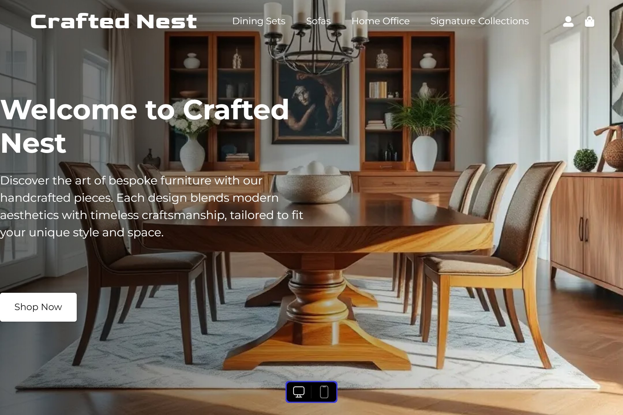 Furniture designer website template
