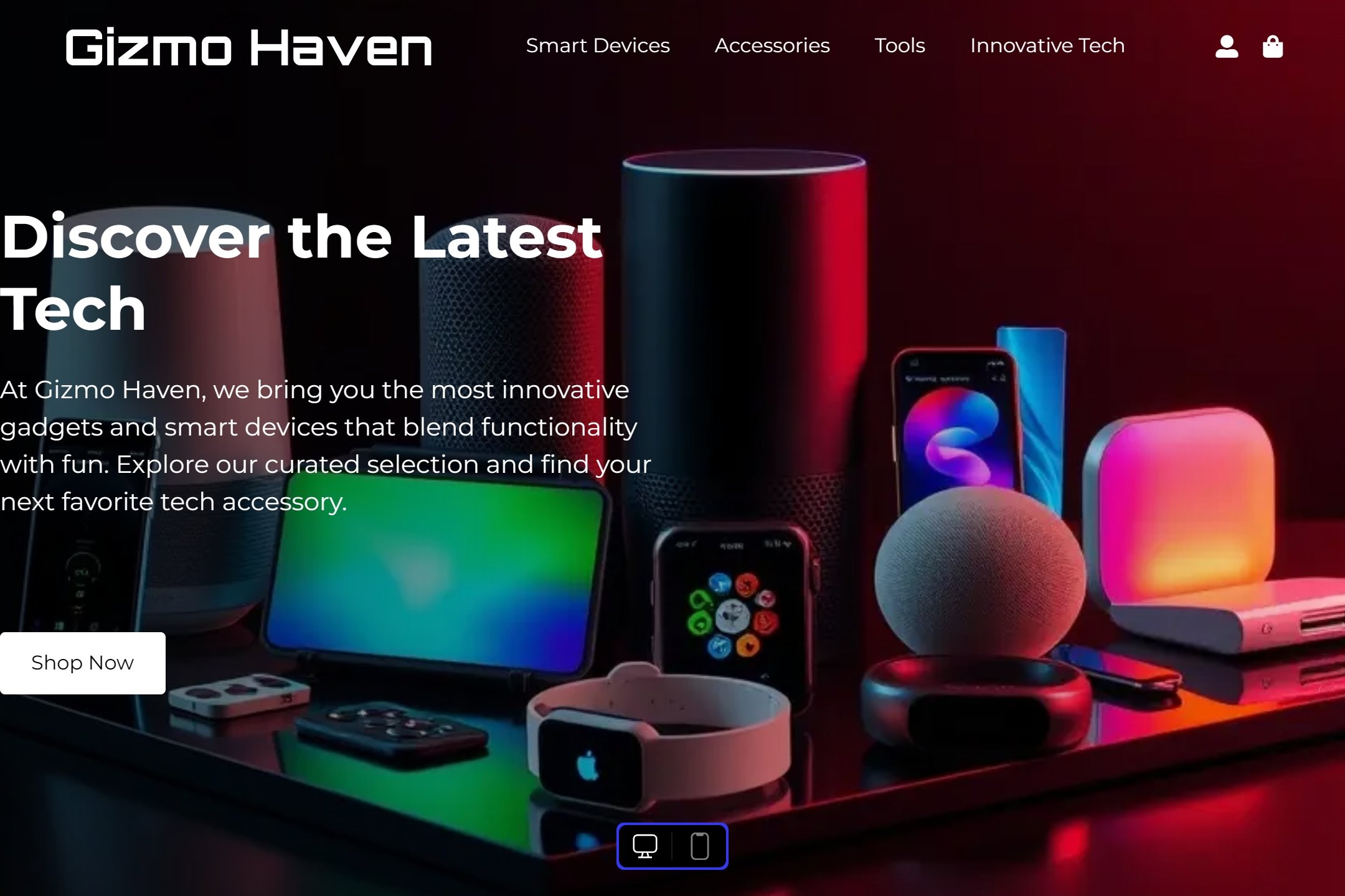 Gadget store website template